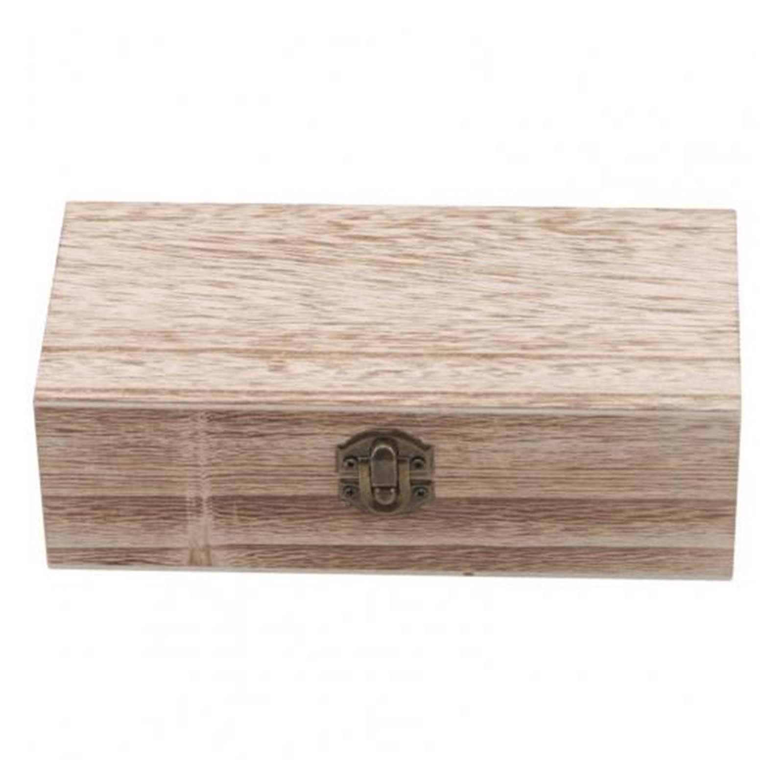 JKYYDS Wooden Jewelry Box - Vintage Decorative Trinket Organizer with Solid Color Design (Natural) - Perfect for Gift, Home Decor & Jewelry Storage