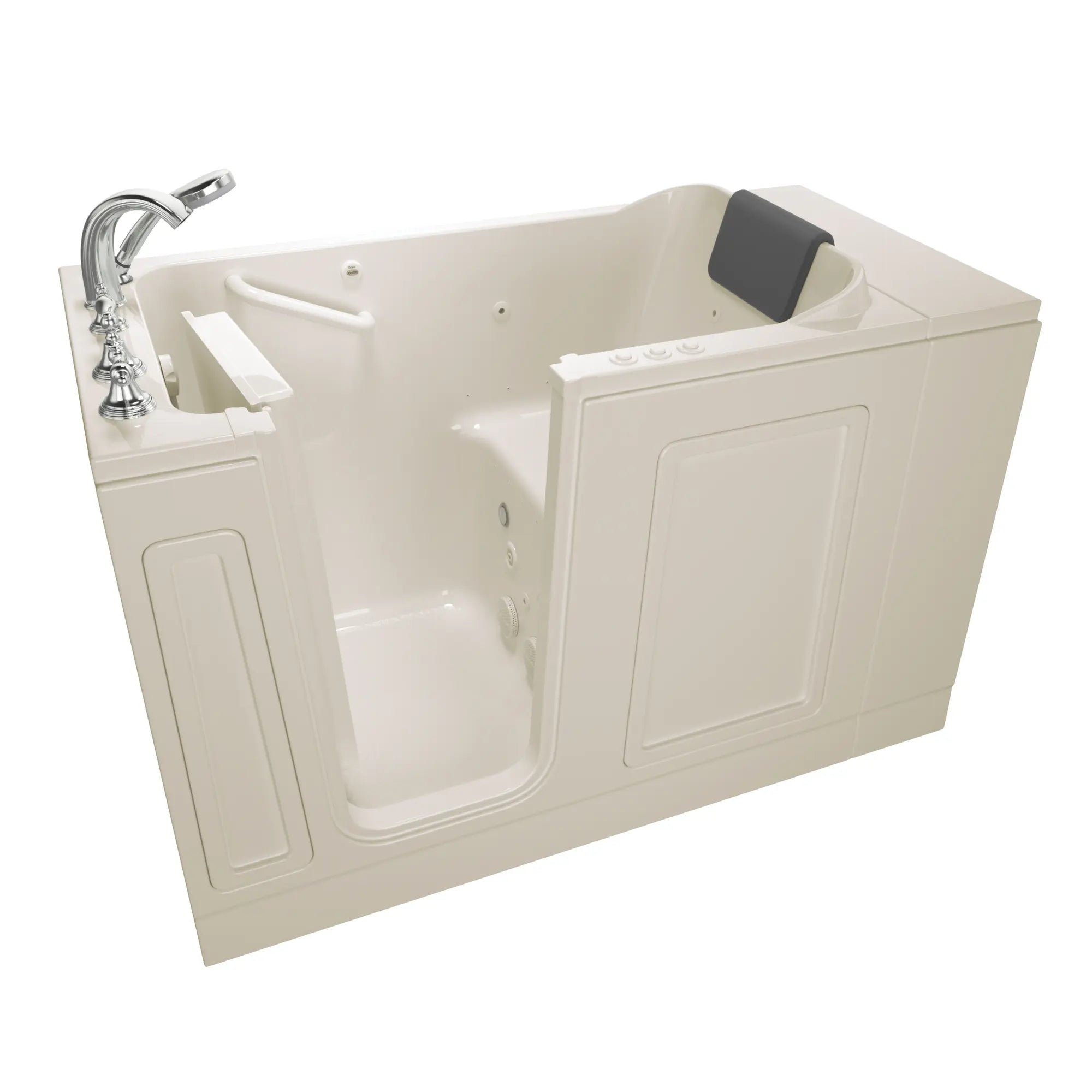 30 x 51 Inch Acrylic Walk-in Bathtub with Air Spa & Whirlpool Systems - Left Hand Drain & Faucet - Luxury Accessible Tub for Elderly & Mobility Impaired - Perfect for Relaxation & Hydrotherapy at Home