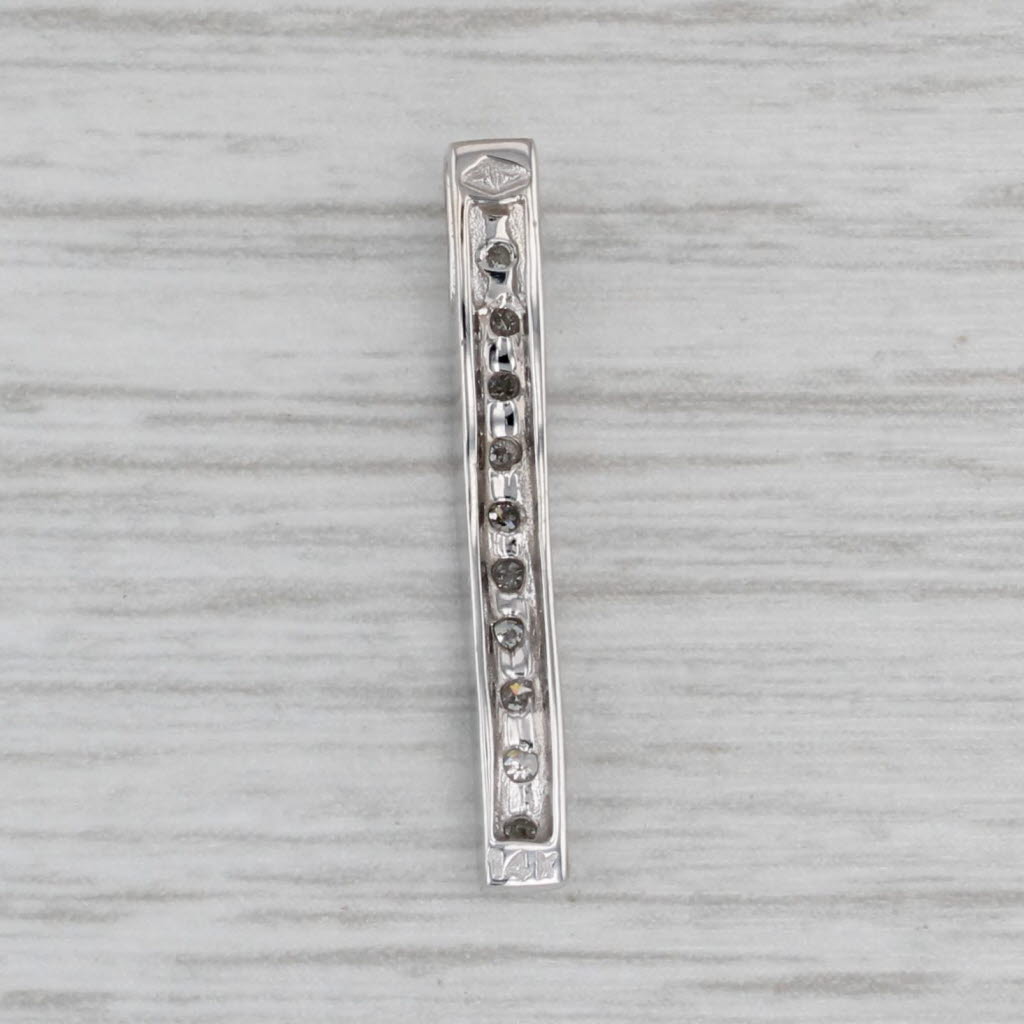 0.10ctw Diamond Journey Pendant Necklace - 14k White Gold Floating Drop Charm - Perfect for Anniversary, Valentine's Day & Special Occasion Gifts