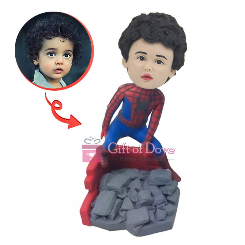 Custom Funny Spiderman Bobblehead - Unique Personalized Gift for Marvel Fans - Perfect for Birthdays, Office Decor & Superhero Collections