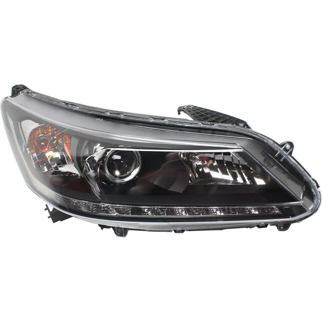 2014-2015 Honda Accord Headlight Assembly Passenger Side - CAPA Certified Black Housing with Bulbs (Part# HO2503156) | CarLights360 | Perfect for Night Driving & Vehicle Restoration