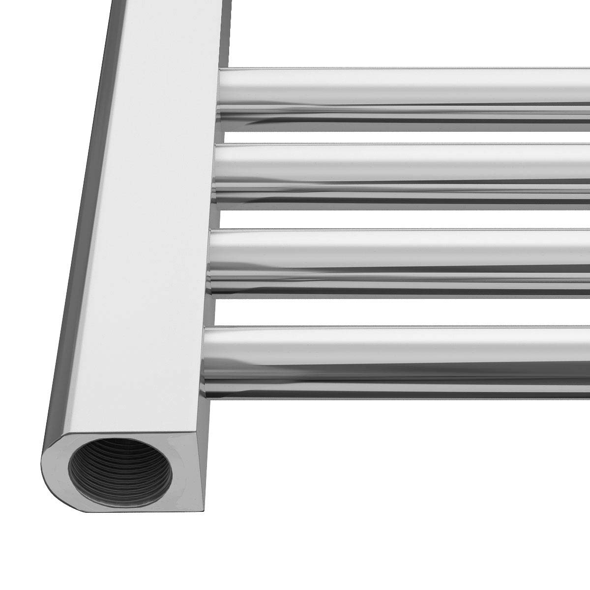 Warmehaus 800x500mm Electric Heated Towel Rail - Chrome Straight Thermostatic Bathroom Towel Radiator for Warm & Dry Towels - Perfect for Bathrooms, Spas & Luxury Homes