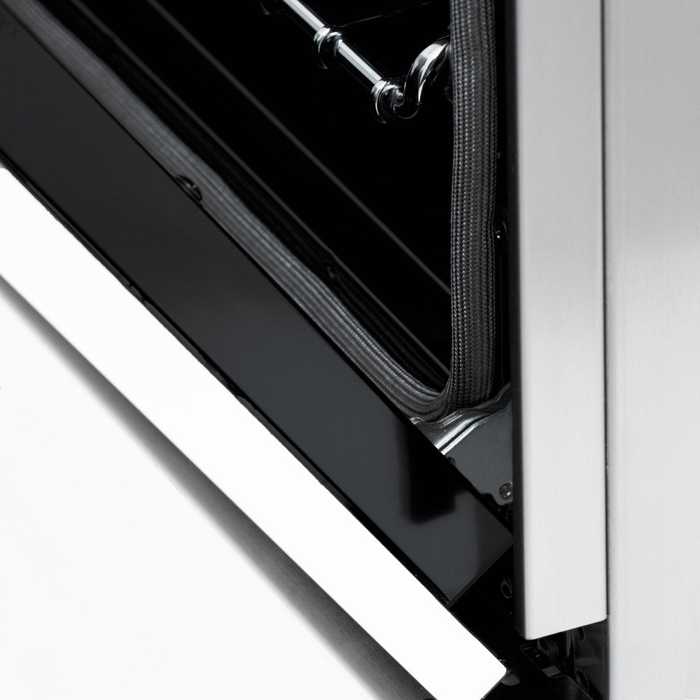 ZLINE 36-inch Professional Dual Fuel Range Kitchen Package - Stainless Steel Gas Stove with White Matte Door & Convertible Vent Hood - Perfect for Home Chefs & Modern Kitchens