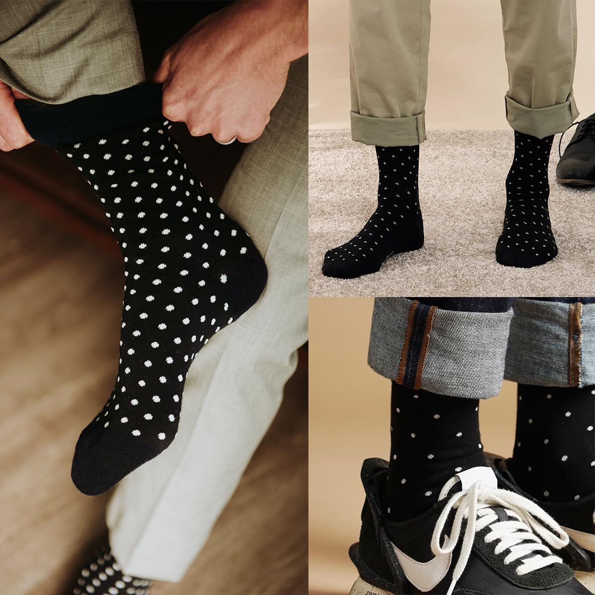 Premium Cotton Crew Socks for Men - Comfortable Wedding & Groomsmen Gifts (Sizes 9-13) - Ideal for Christmas, Formal Events & Everyday Wear - 100% Breathable Dress Socks for Office, Parties & Special Occasions