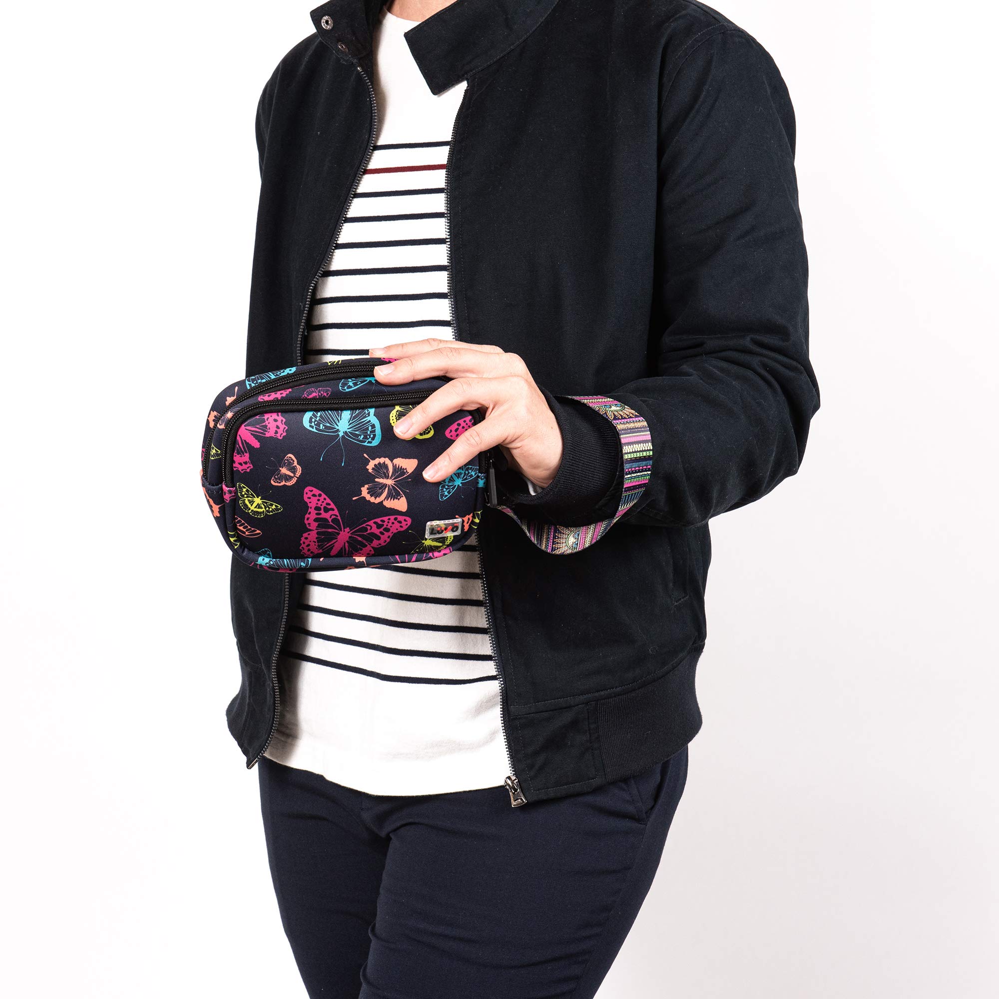 Luvo Neoprene Wristlet Clutch Bag - Slim Phone Holder Pouch for iPhone & Android - Perfect for Gym, Running, Travel & Everyday Use