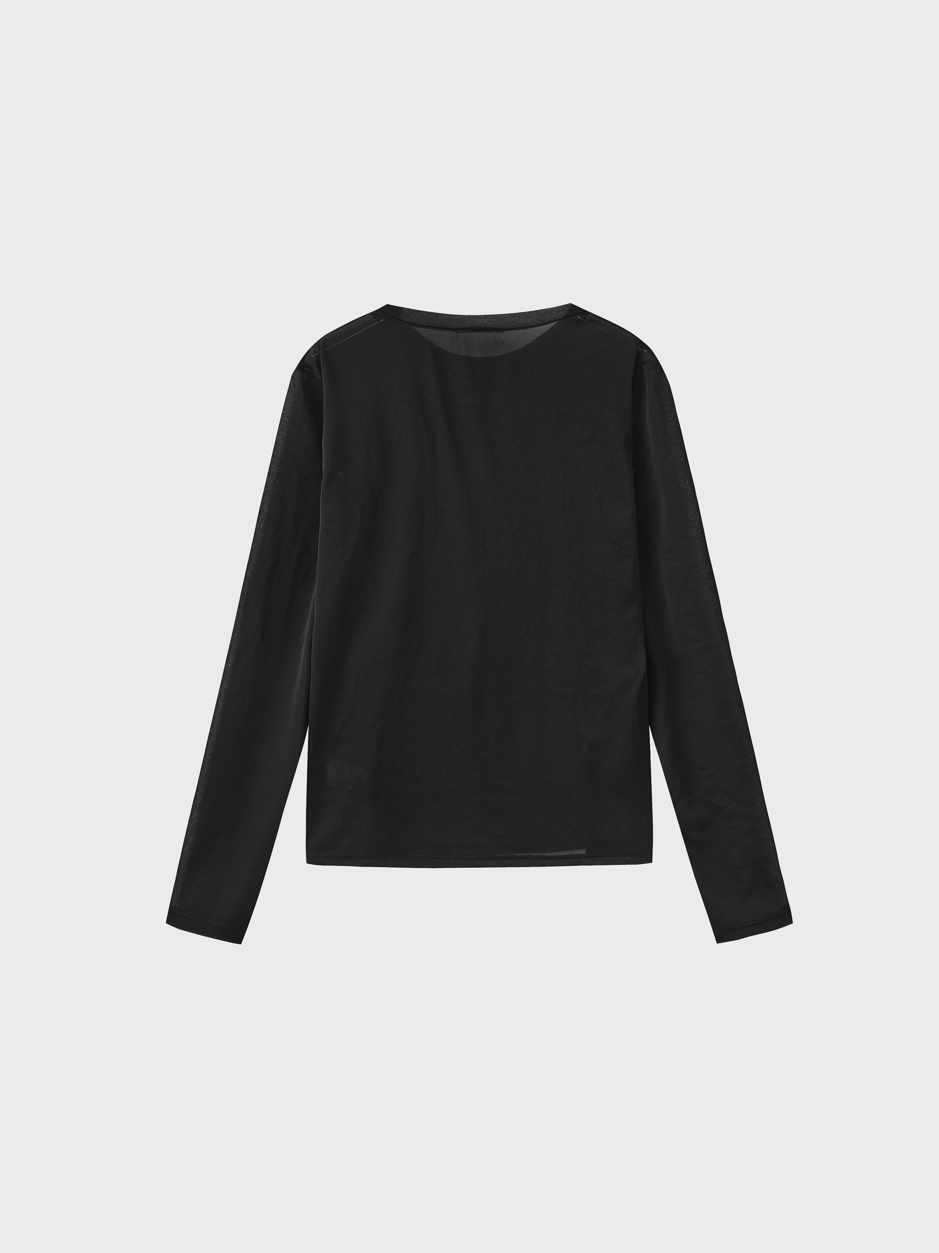 Sheer Mock Neck Top for Women - Elegant Long Sleeve Blouse for Casual Wear, Office, Date Night & Layering