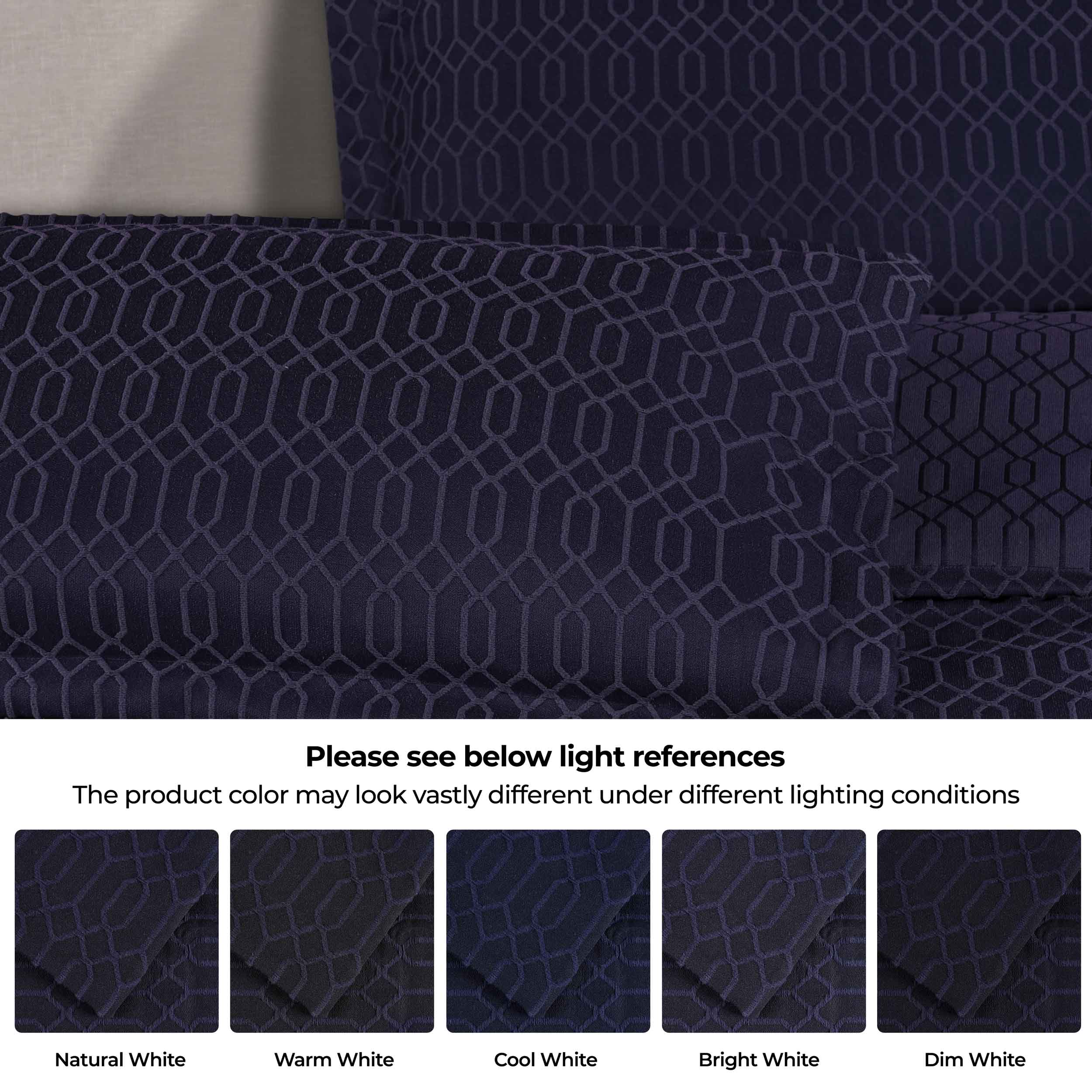 Remi Cotton Blend Jacquard Woven Geometric Fringe Bedspread Set - Queen Size Bohemian Style Bed Cover for Master Bedroom & Guest Room Decor