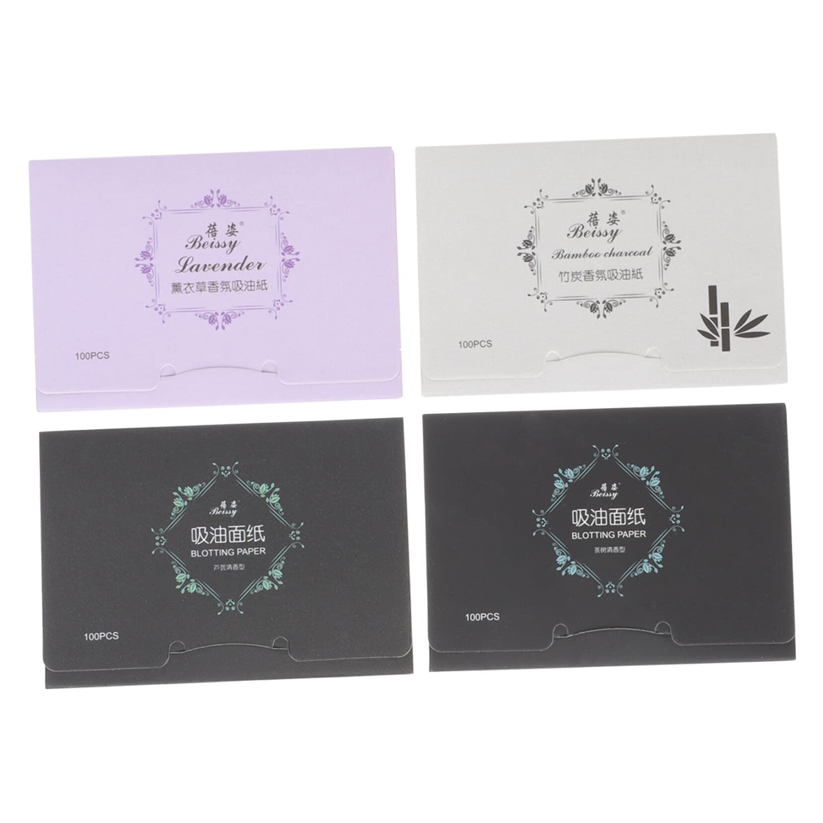 Mikinona 4 Pack Oil Absorbing Facial Blotting Papers - Flax Seed Oil Control Sheets for Makeup & Shine Removal | Perfect for Oily Skin, Touch-Ups & On-the-Go Use