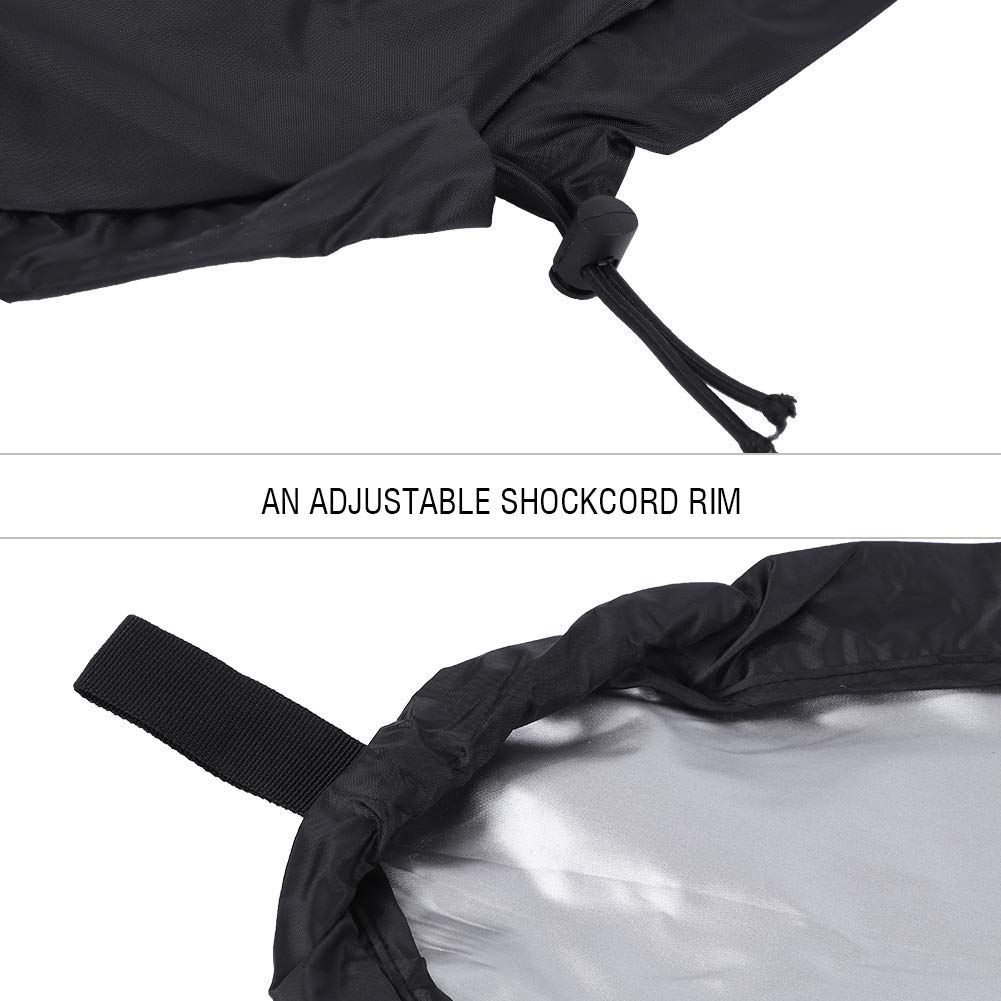 Universal Waterproof Kayak Cockpit Cover - UV50+ Sun Protection, Adjustable Canoe Seal for Outdoor Storage, Blocks Cockpit Holes (Large, Black) - Ideal for Ocean, Lake & River Kayaking