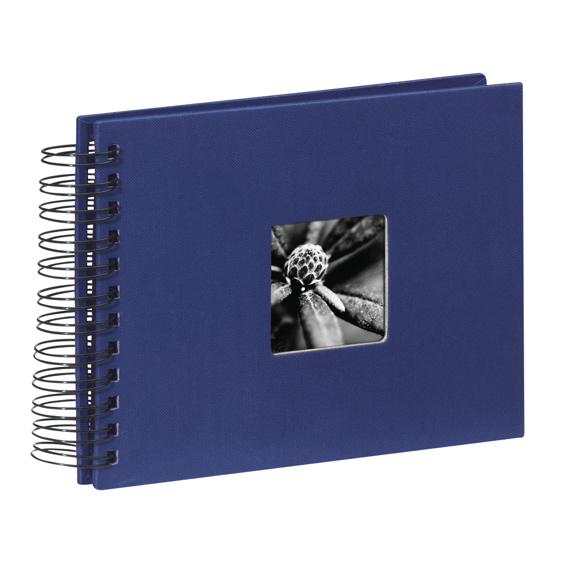 Hama Blue Spiral Black Page Album 24cm x 17cm - Sketchbook for Artists, Scrapbooking, Photo Storage - Perfect for Drawing, Crafting & Memory Keeping