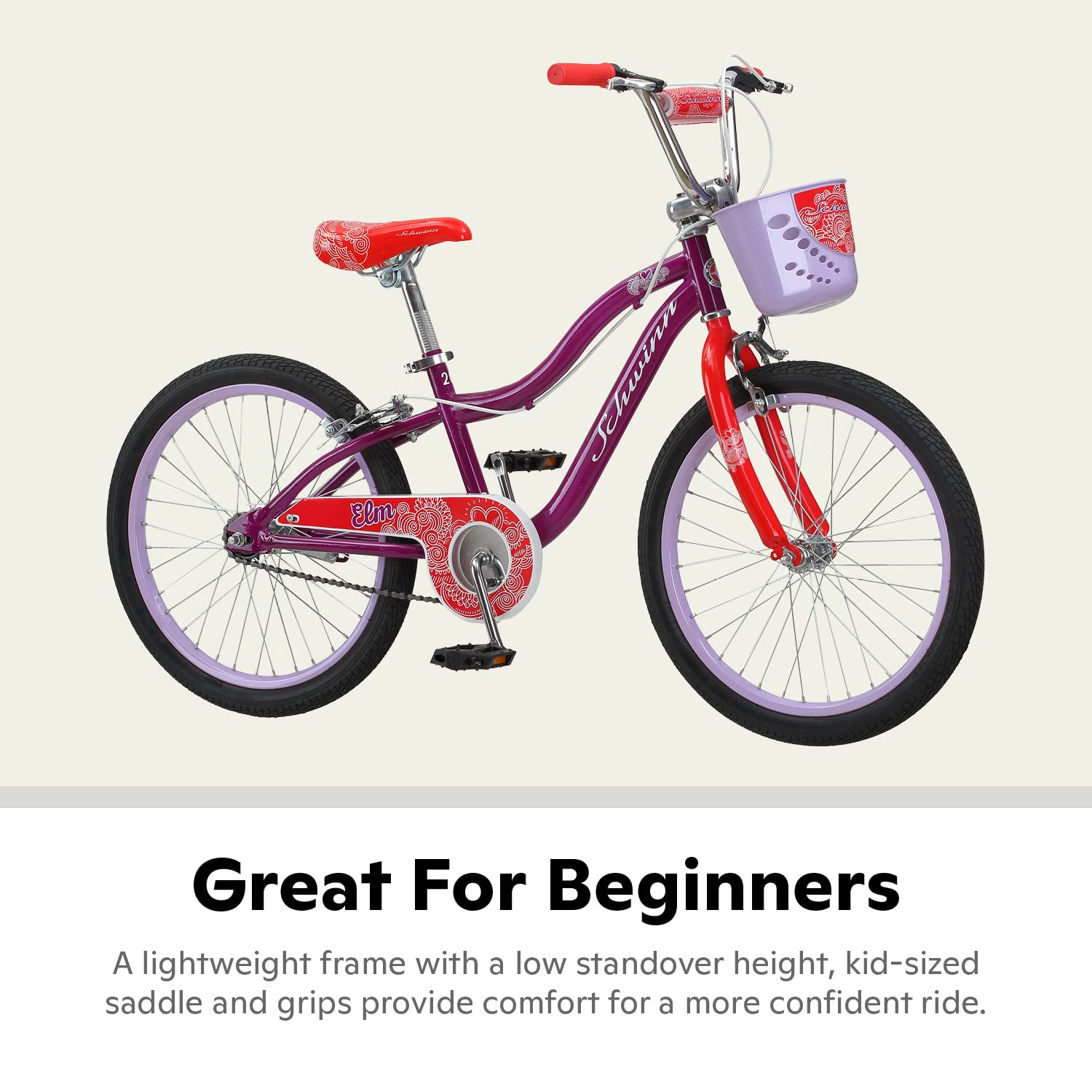 Schwinn Koen & Elm Big Kid Bike - 24 Inch Boys & Girls Bicycle for Ages 8-12 - Lightweight Aluminum Frame with Training Wheels - Perfect for Neighborhood Rides, Park Trails & Outdoor Adventures