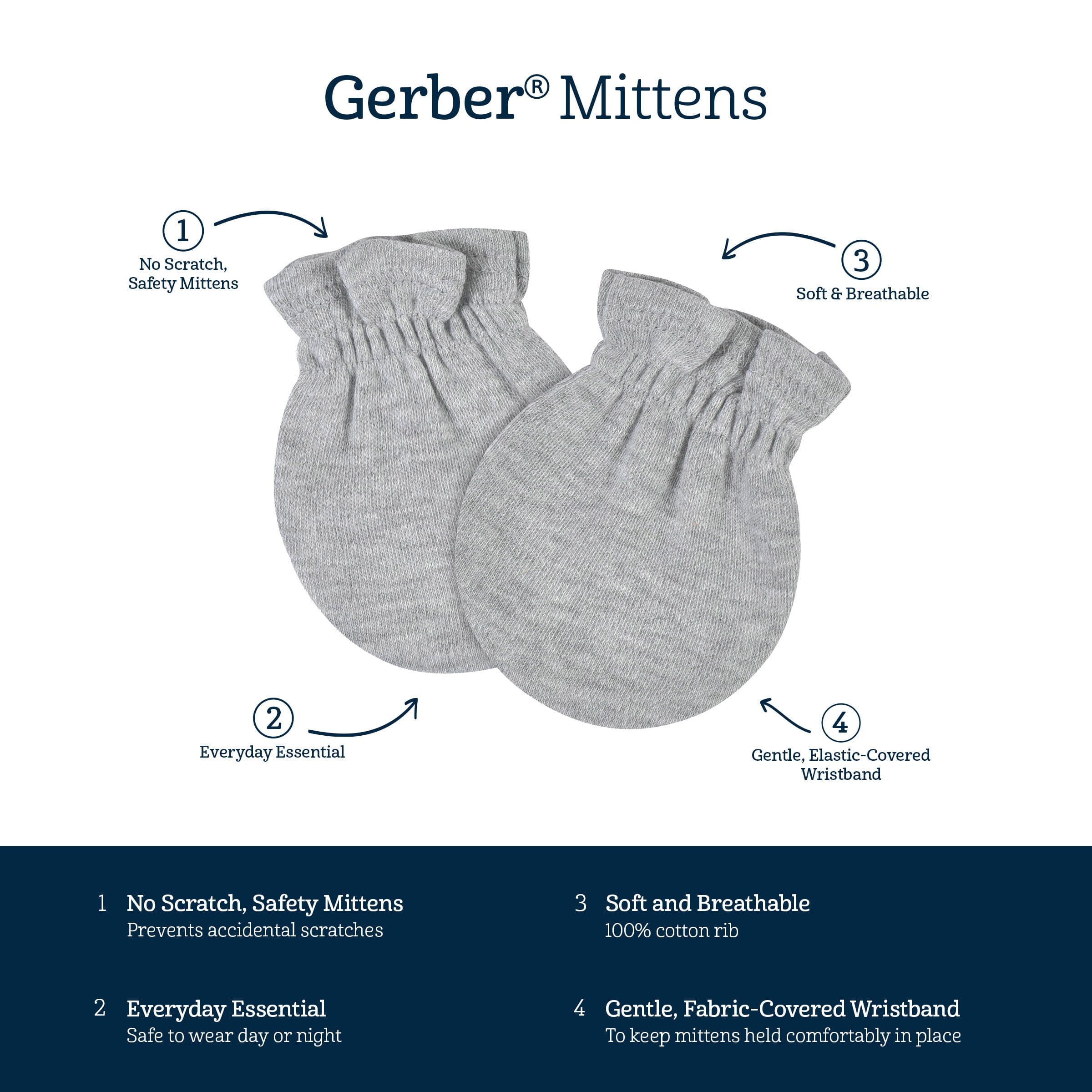 4 Pack Baby Girls Princess No Scratch Mittens - Soft Cotton Newborn Mittens for Infant Hand Protection - Perfect for Sleeping, Nursing & Preventing Scratches