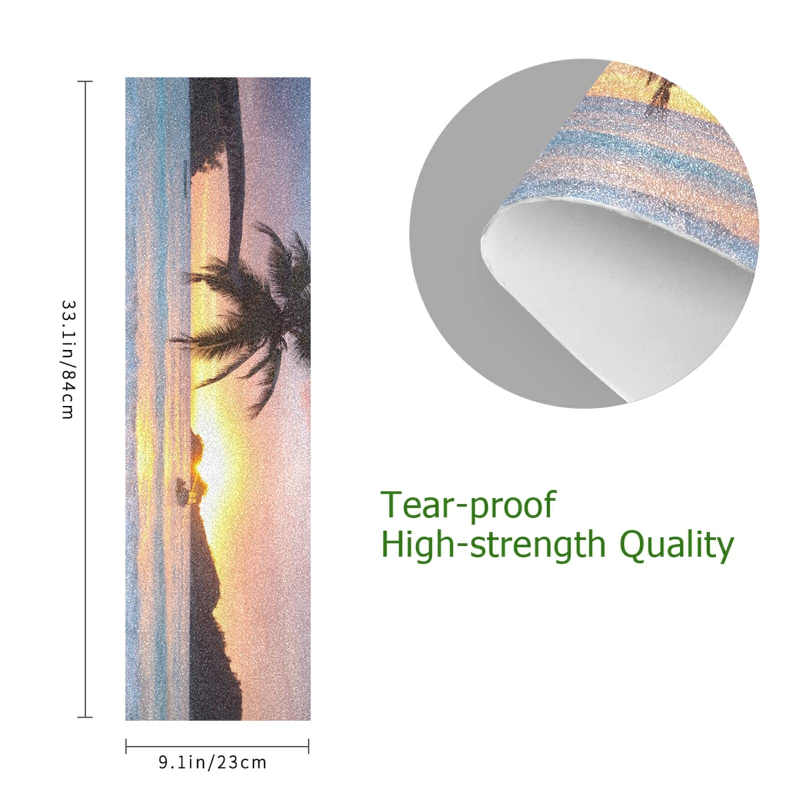 Poeticcity Waterproof Skateboard Grip Tape - Anti-Slip Longboard & Scooter Griptape Sheets | Tear-Resistant Sandpaper Sticker Roll for Easy Bubble-Free Application | Perfect for Skateboarding, Longboarding & Scooter Riding