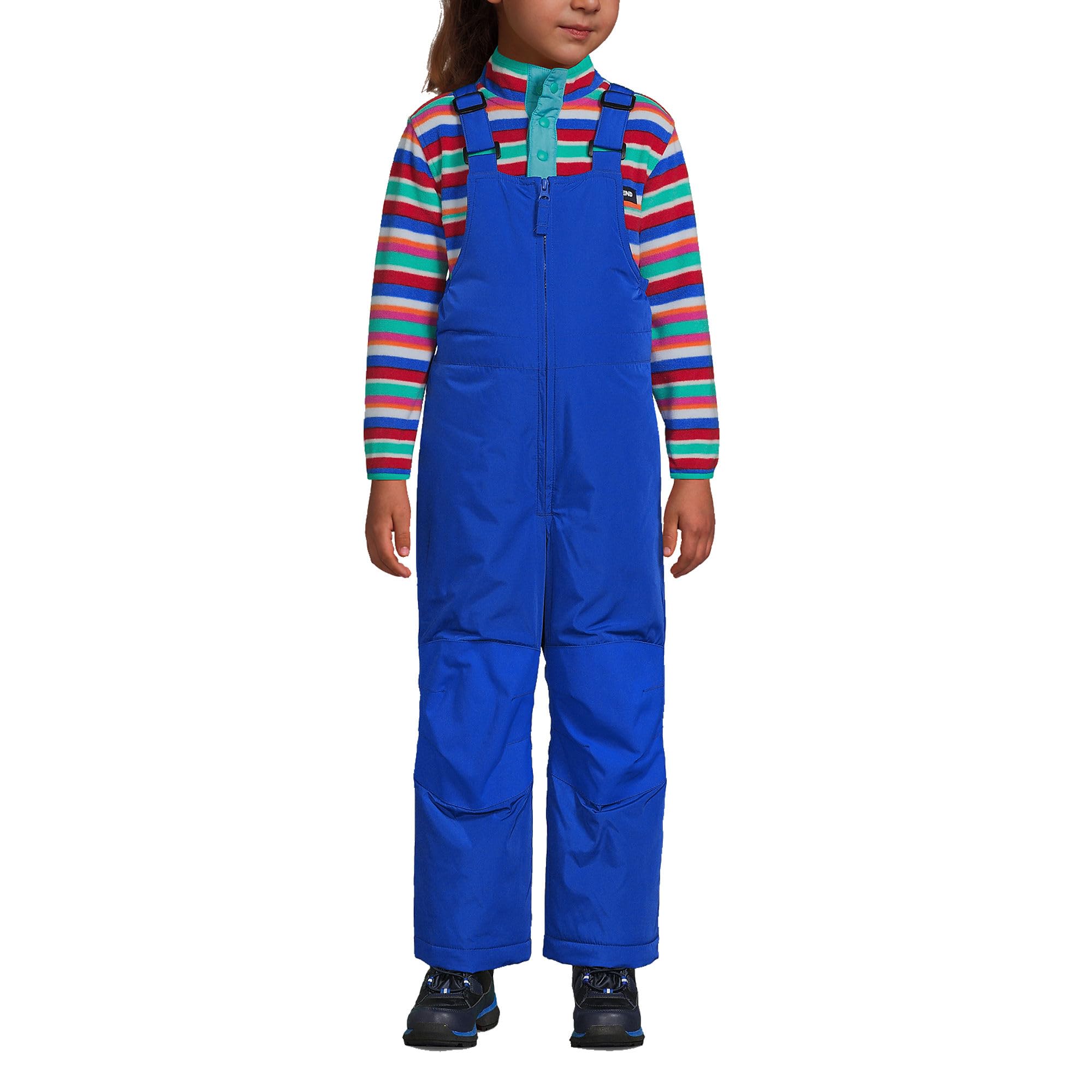 Lands' End Kids Insulated Winter Snow Bibs with Iron Knee - Waterproof & Warm Snow Pants for Boys & Girls - Perfect for Skiing, Snowboarding & Outdoor Winter Play