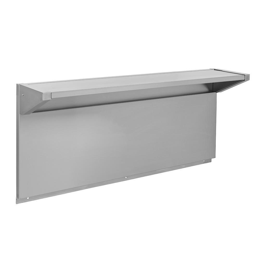 Amana W10225948 Tall Backguard with Dual Position Shelf - Compatible with 48-Inch Range or Cooktop | Perfect for Kitchen Safety and Organization