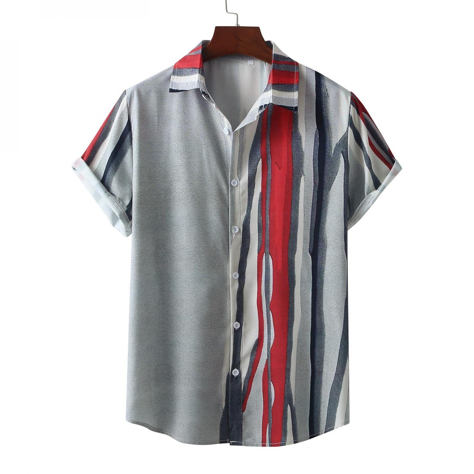 Men's Short Sleeve Button Down Dress Shirts - Regular Fit Business Casual Summer Shirt for Office & Outdoor Wear