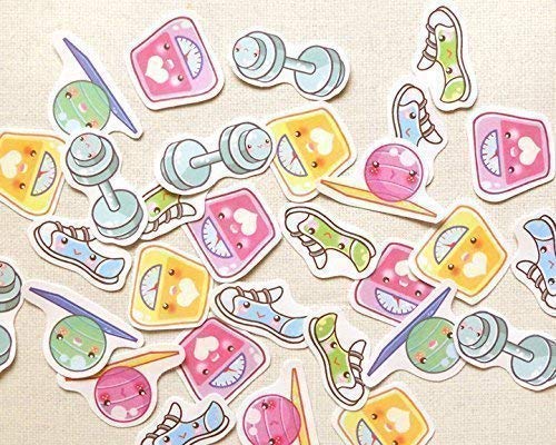 Fitness Planner Stickers for Daily Workout Tracking - Motivational Exercise Stickers for Gym & Home Workouts - Scrapbook & Happy Planner Decorative Stickers - Perfect for Fitness Journals, Bullet Journals & Schedule Organization