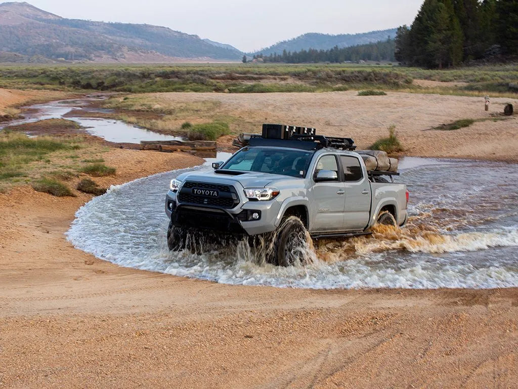 2005-2024 Toyota Tacoma Double Cab Slimsport Roof Rack Kit by Front Runner Outfitters - Heavy Duty Aluminum Cargo Carrier for Camping, Off-Road & Outdoor Adventures