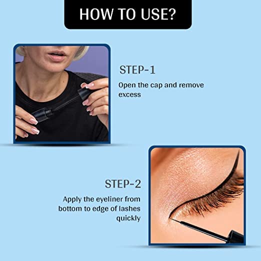 Adbeni 3Xxx Volume Waterproof Eyeliner - Long Lasting Smudge Proof Mascara for Dramatic Eye Makeup | Perfect for Parties, Weddings & Everyday Glam