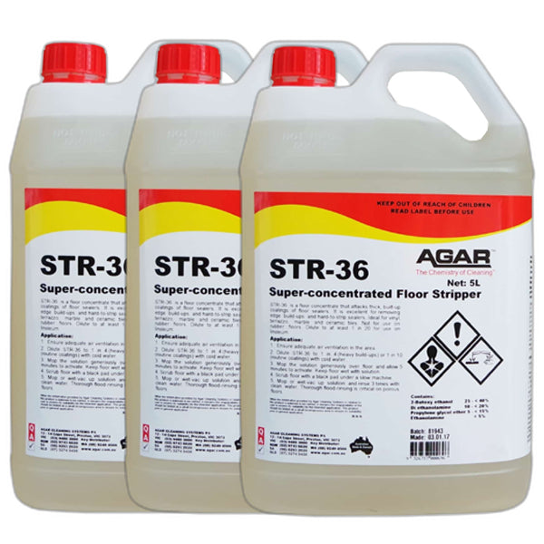 Agar STR 36 Professional Floor Stripper - Heavy-Duty Commercial Floor Cleaner for Vinyl, Tile & Concrete - Perfect for Warehouse, Gym & Retail Floor Cleaning