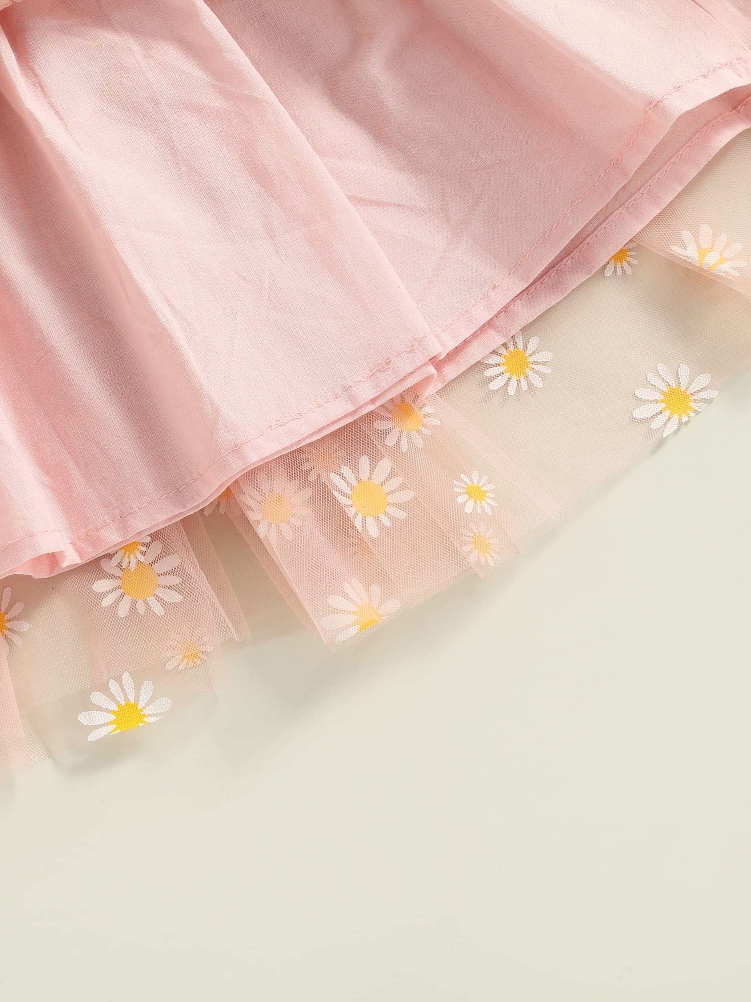 Baby Girl Summer Dress - Sleeveless Floral Fruit Embroidery Mesh Tutu Puff Dress for Infants & Toddlers | Perfect for Outdoor Play, Beach Trips & Birthday Parties