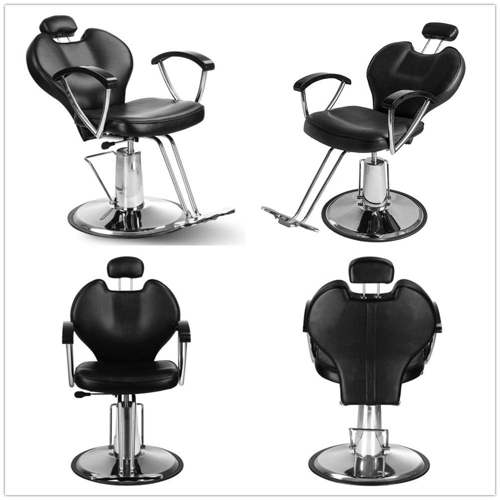 Professional Hydraulic Barber Chair - Adjustable & Reclining Salon Chair for Hair Styling, Spa & Beauty Services | Perfect for Barbershops, Salons & Home Use
