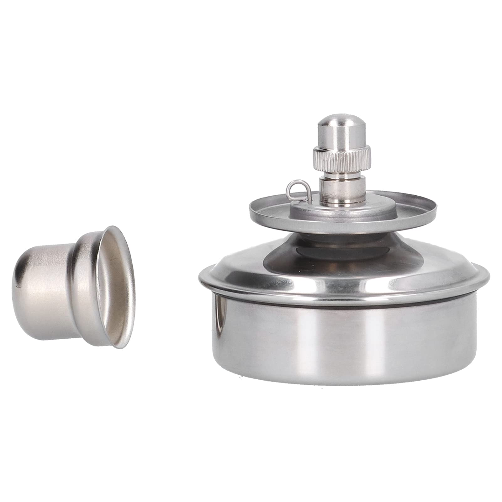 100ml Portable Alcohol Burner Lamp - Adjustable Flame, Explosion-Proof Stainless Steel Lab Heating Tool for Chemistry Experiments, Science Class & Camping Use
