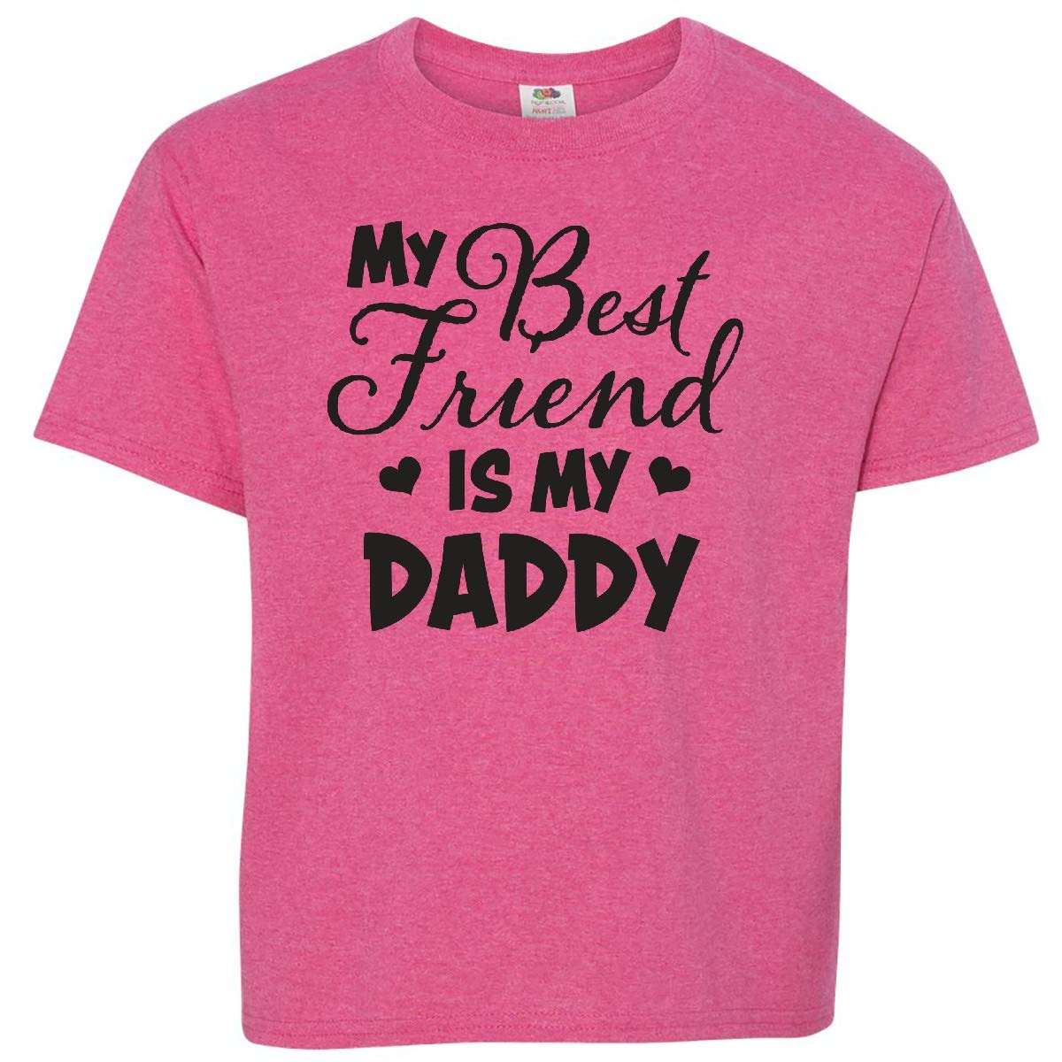 My Best Friend is My Daddy with Hearts Youth T-Shirt for Kids, Father's Day, Family Bonding, and Casual Wear