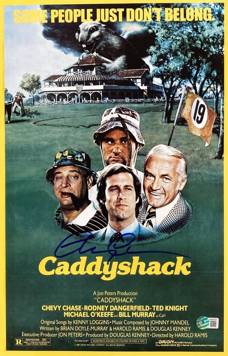 Chevy Chase Autographed 11x17 Caddyshack Movie Poster Photo - Authentic Signed Memorabilia for Movie Fans & Collectors - Perfect for Home Theater Decor, Man Cave, or Gift for Film Enthusiasts