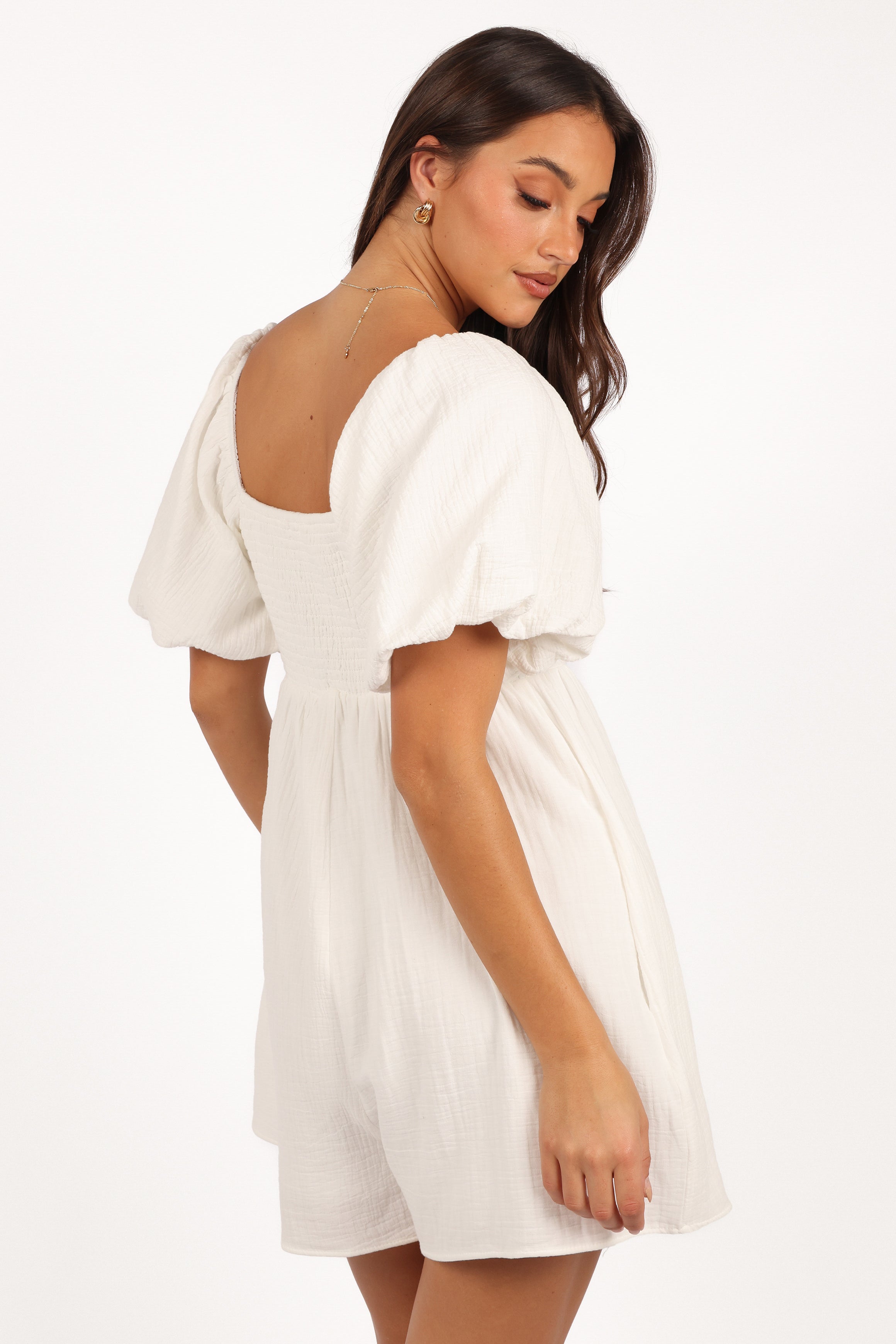 Elise Romper for Women - Stylish White Jumpsuit | Casual Summer Outfit, Beach Wear & Party Dress