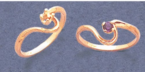 Solid Sterling Silver or 14K Gold 3mm Round 4-Prong Solitaire Twist Pre-Notched Blank Ring Settings (Size 4-7) - Perfect for Jewelry Making, Engagement Rings & DIY Craft Projects