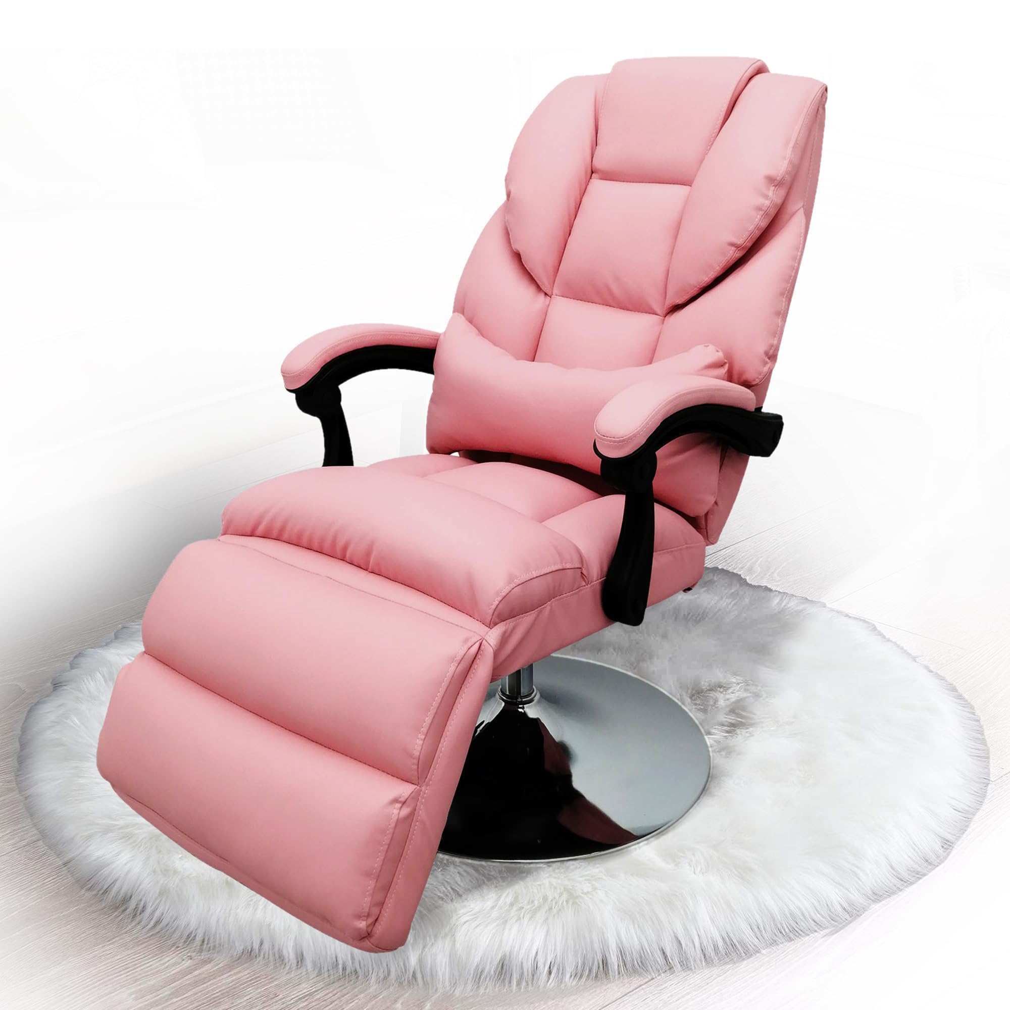 INTSUPERMAI Pink Beauty Salon Chair - Adjustable Massage Table Bed with Air Pressure Control, 275lb Weight Capacity - Foldable Design for SPA, Tattoo Studio, Home & Office Use