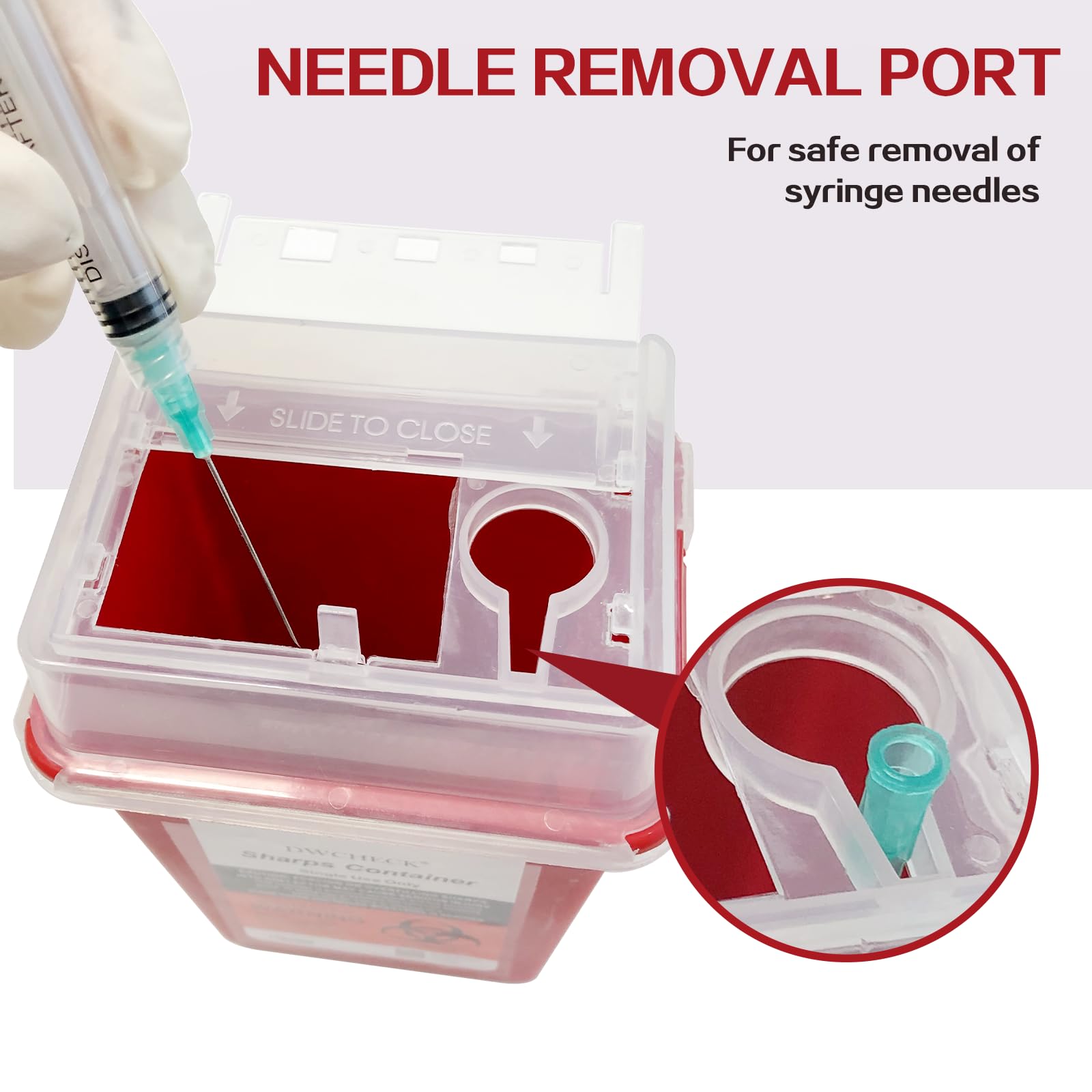 1 Quart Sharps Container 3-Pack - Professional Biohazard Needle & Syringe Disposal Box for Home Use | Travel-Safe Medical Waste Storage | Ideal for Diabetics, Tattoo Artists & Healthcare Workers