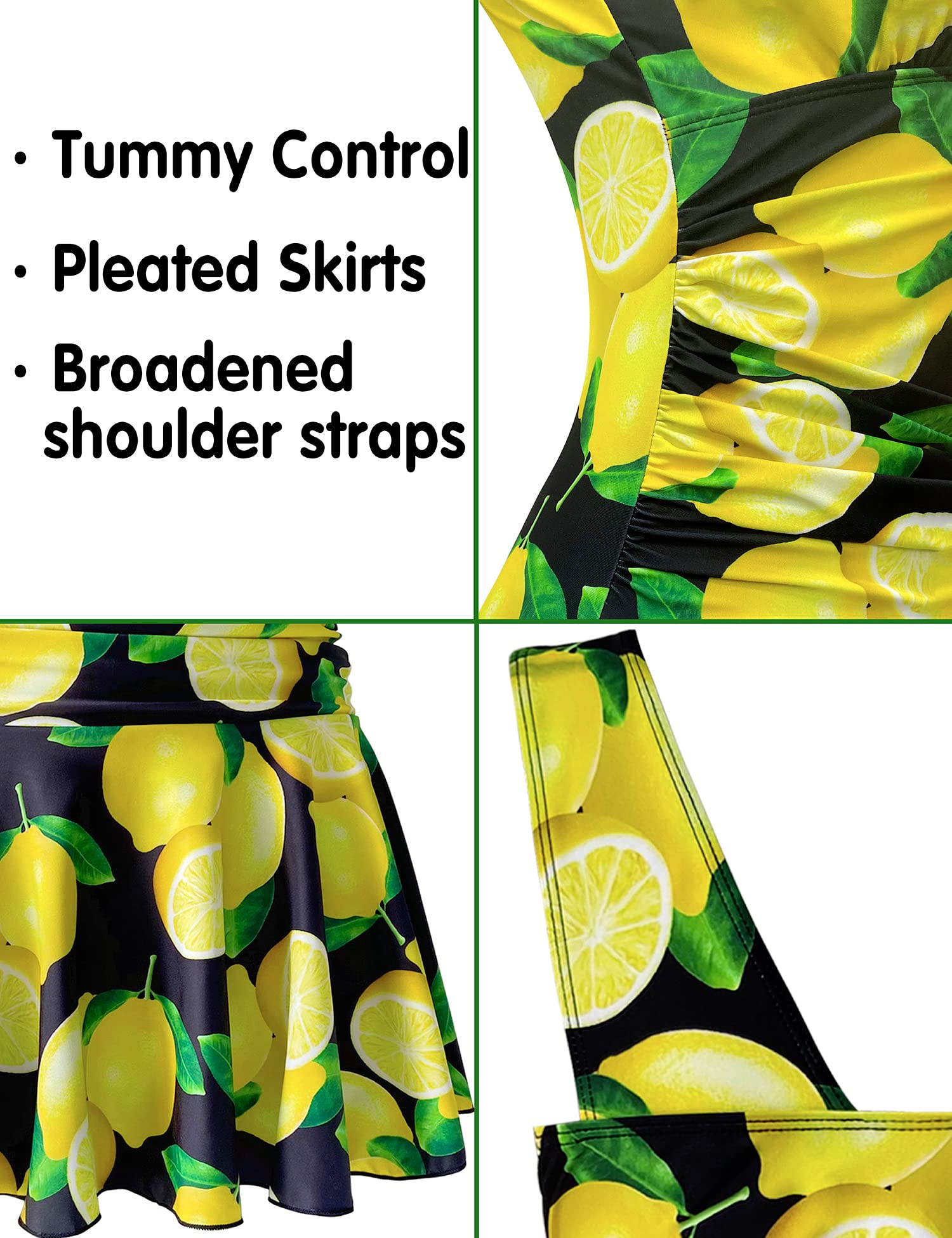 AONTUS Plus Size Women's One Piece Swimsuits - Tummy Control Swimwear with Boyshort for Beach, Pool & Vacation - Comfortable & Flattering Swimwear for Curvy Women