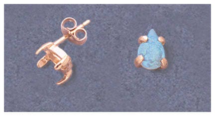 Sterling Silver or 14K Gold Pear Shaped Cabochon Earring Settings - 6x4mm (18x13mm) 2-Piece Set for Jewelry Making - Perfect for DIY Earrings, Handmade Gifts, and Beading Projects