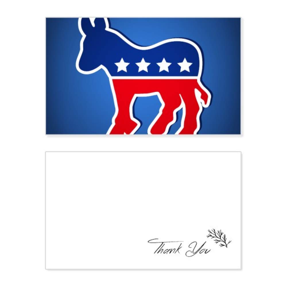 Democratic Party Donkey Emblem Thank You Cards - Birthday, Wedding, Appreciation Greeting Cards for Political Supporters & Events (Pack of 10) - Perfect for Campaigns, Fundraisers & Political Celebrations