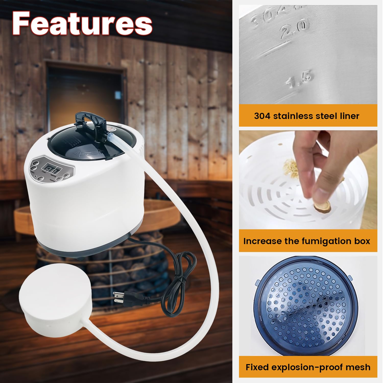 Portable Steam Sauna Tent for Home - 2.6L Steamer with Remote Control, Foldable Chair, 9 Heating Levels & 99-Minute Timer (31.5
