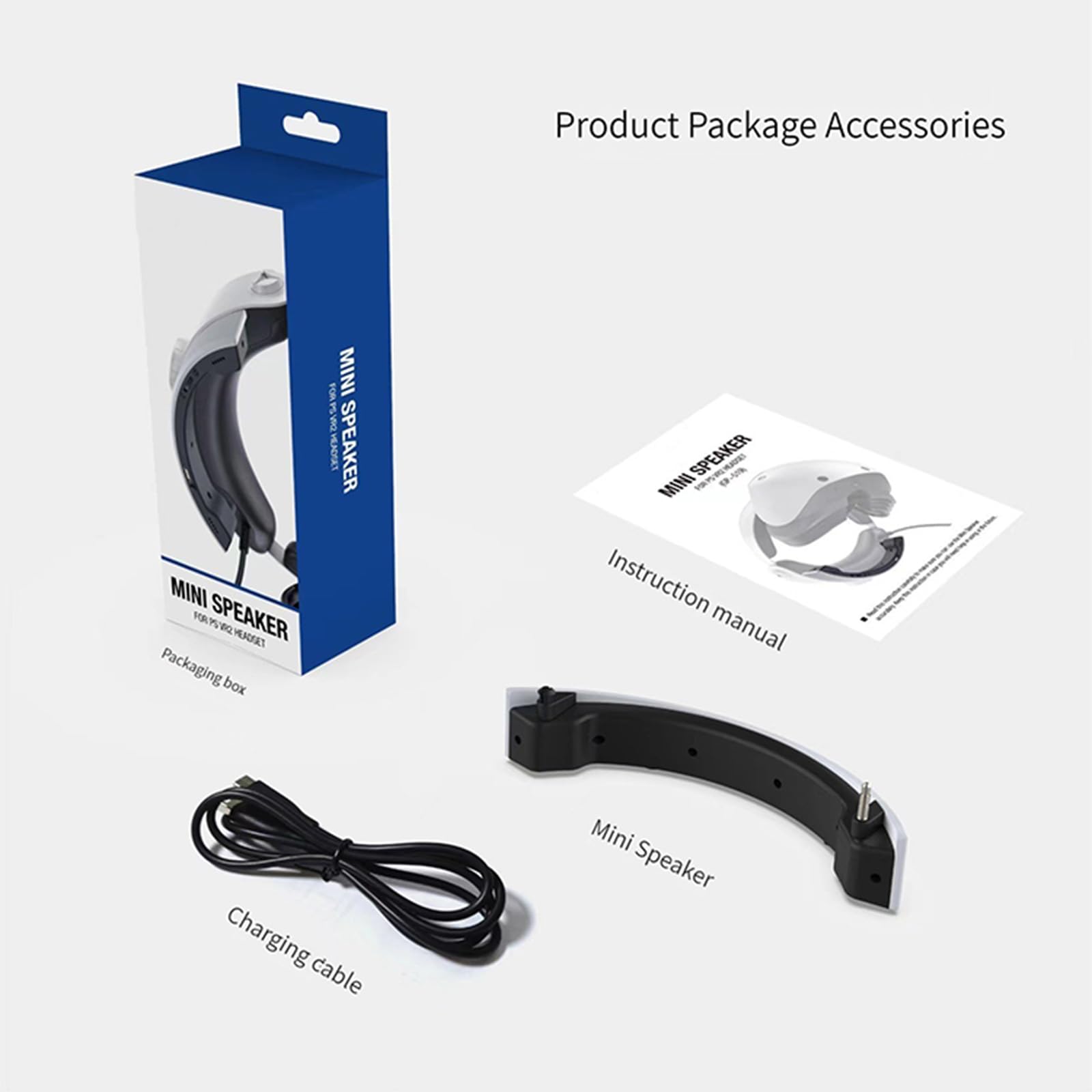 PS VR2 Headset Mini Speaker - 3D Surround Sound External Speaker for PSVR2 VR Headset - Perfect for Gaming, Movies & Virtual Reality Experiences
