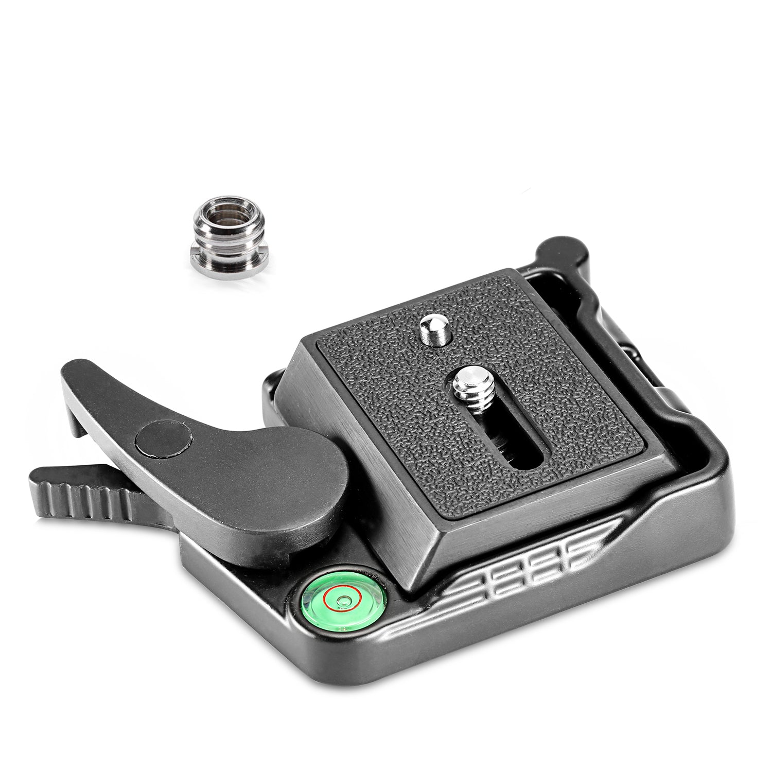 NEEWER Black Aluminum Alloy Quick Release QR Plate Camera Mount Adapter for DSLR, Mirrorless Cameras - Perfect for Tripods, Monopods & Camera Stabilizers