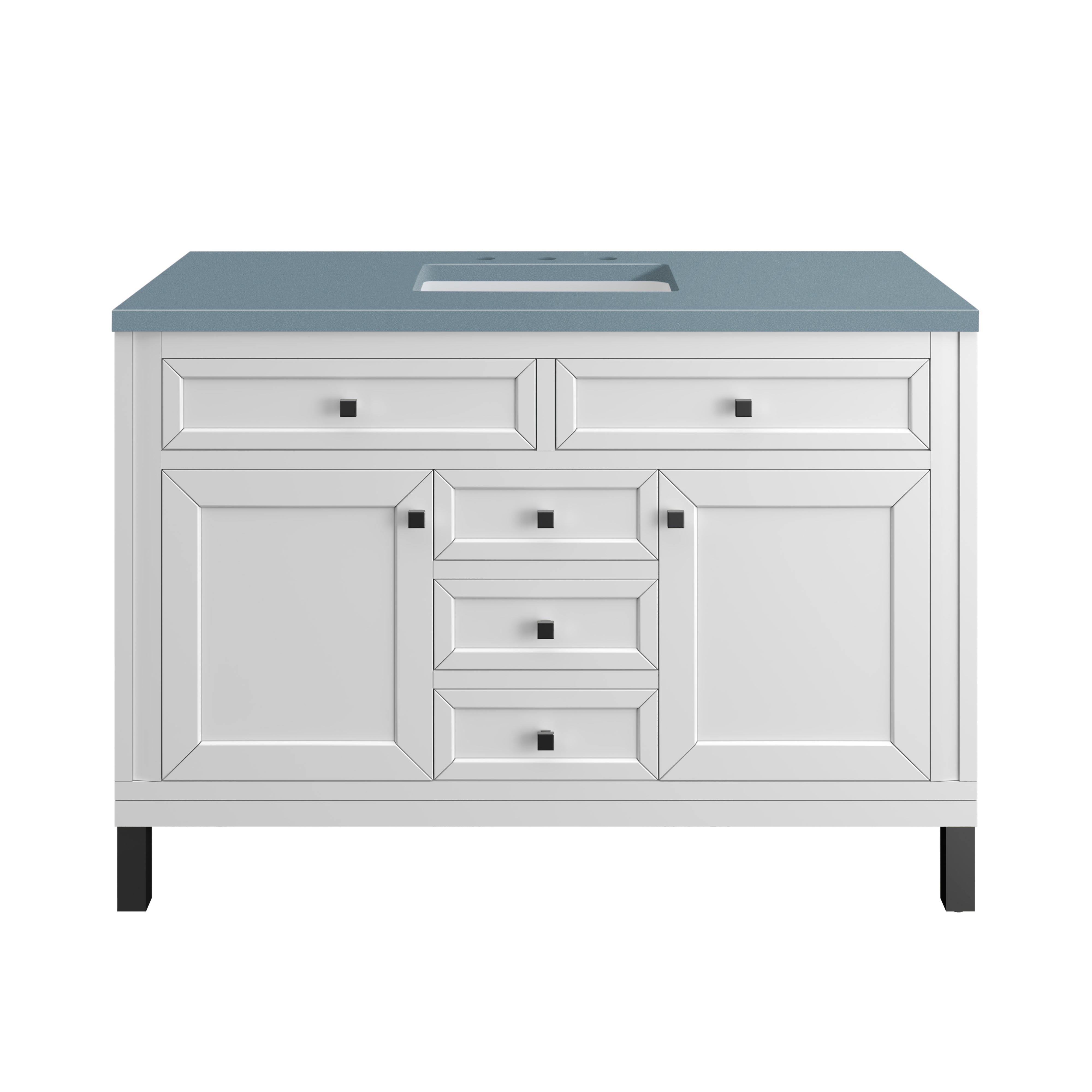 Chicago Knobs and Legs Set for V48 in Matte Black - Premium Replacement Hardware for Kitchen Cabinets & Furniture (Perfect for Home Renovation & DIY Projects)