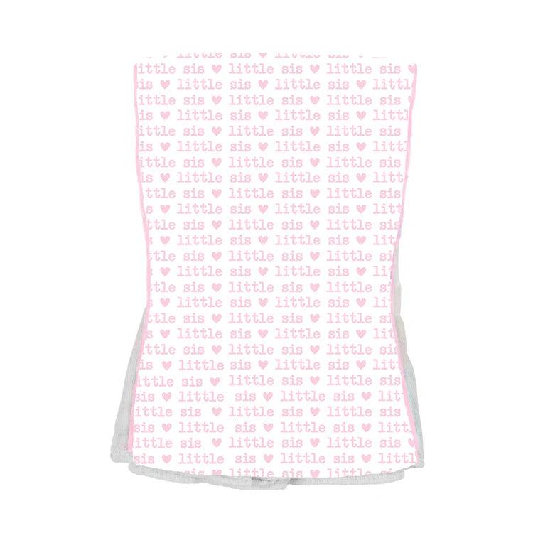 Lil Sis Baby Burp Cloths - Soft & Absorbent for Newborns & Infants - Perfect for Feeding, Spit-Up & Messy Moments