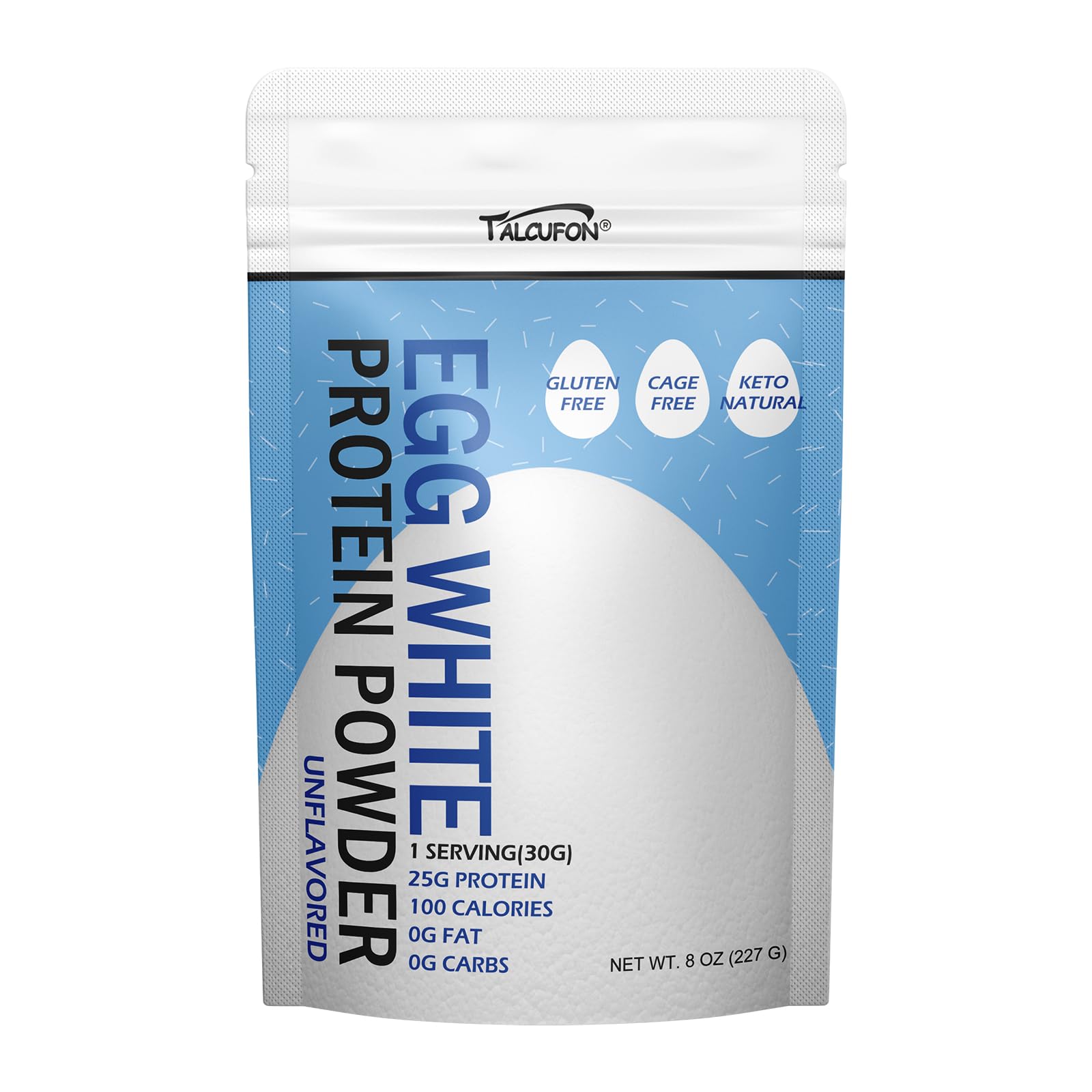 Egg White Protein Powder 8Oz (227g) - Pasteurized, No Additives, High Protein, Gluten-Free, Unflavored - Ideal for Baking, Cooking, Smoothies & Post-Workout Recovery