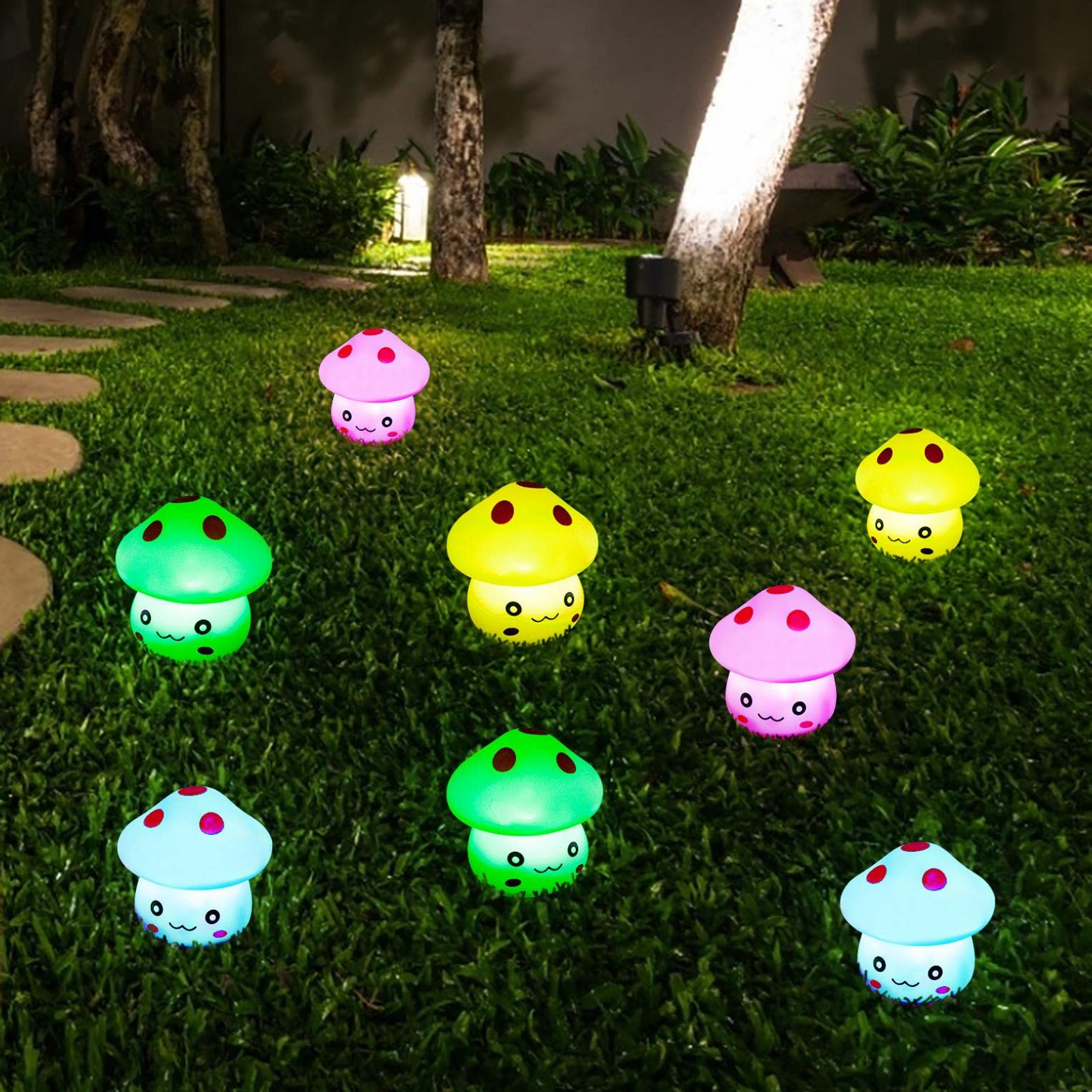 RIQINGY Cute Mushroom Night Light for Kids - Portable LED Night Lamp for Nursery, Toddler & Teen Bedroom - Pink Battery-Operated Nightlight - Perfect Gift for Girls Birthday & Nursery Decor (Use in Bedtime, Reading, Relaxation)