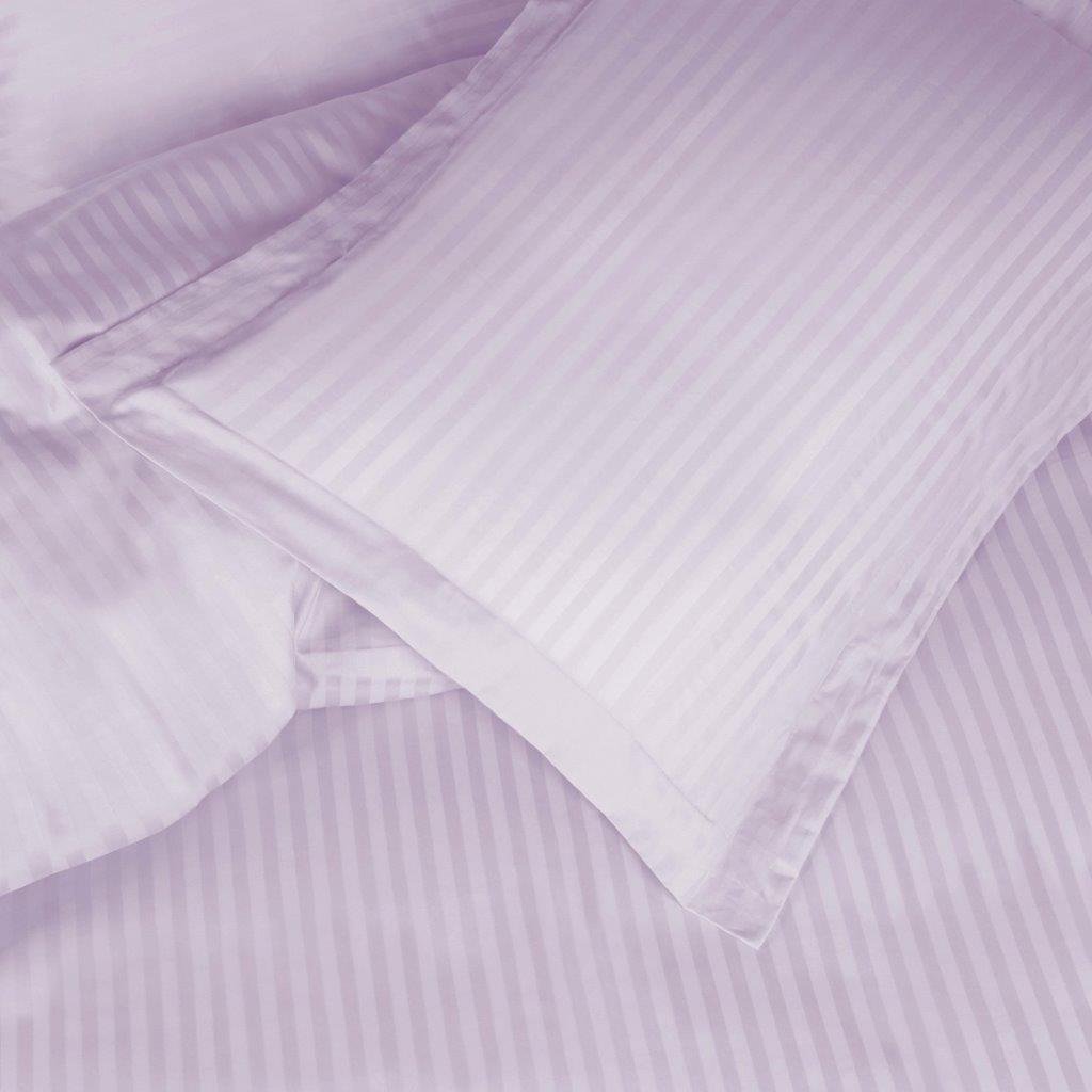 Luxury Egyptian Cotton 600 Thread Count Duvet Cover Set - Queen Size, Striped Design for Bedroom Decor | Soft & Breathable Bedding Set for Hotels, Guest Rooms & Master Bedrooms