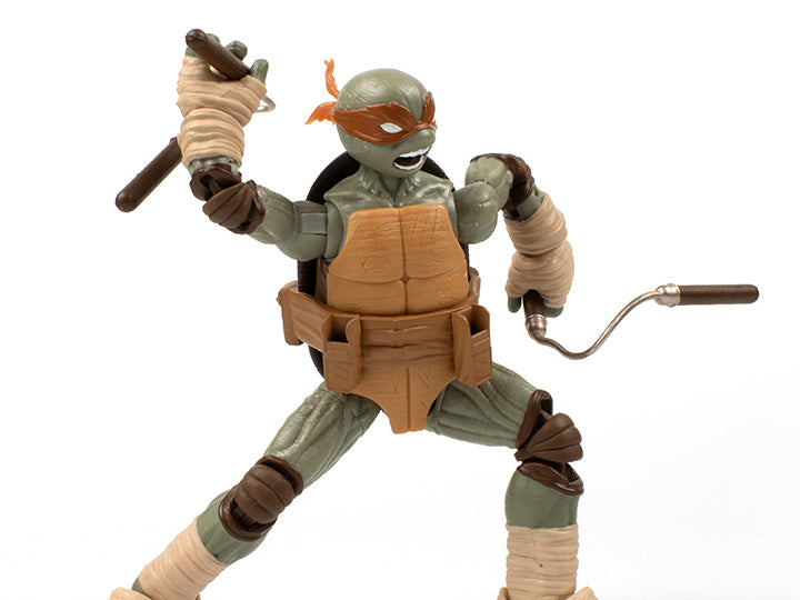 Teenage Mutant Ninja Turtles BST AXN Michelangelo Action Figure Ver. 2 with Comic Book - Collectible TMNT Toy for Kids & Fans | Perfect for Display, Play & Gifts