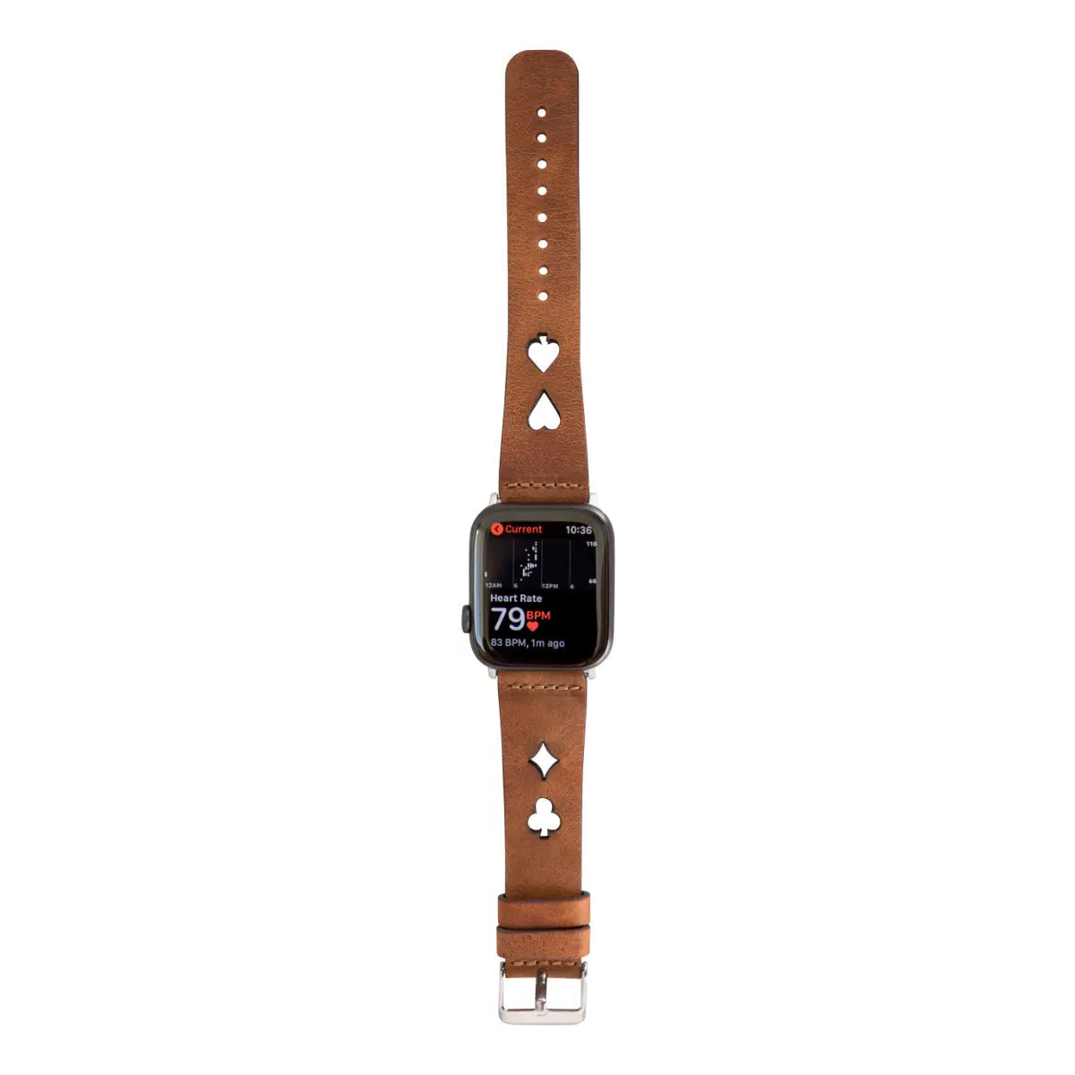 Premium Camel Brown Leather Sport Band for Apple Watch - Durable & Stylish Strap for Workouts & Everyday Wear - Compatible with All Apple Watch Models (Avesta)