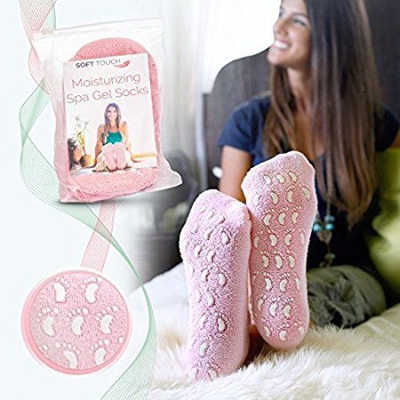 Moradiya Premium Moisturizing Gel Spa Socks for Dry Cracked Feet - Soft Exfoliating & Hydrating Foot Care for Women & Men - Perfect for Pedicures, At-Home Spa Treatments & Overnight Foot Therapy