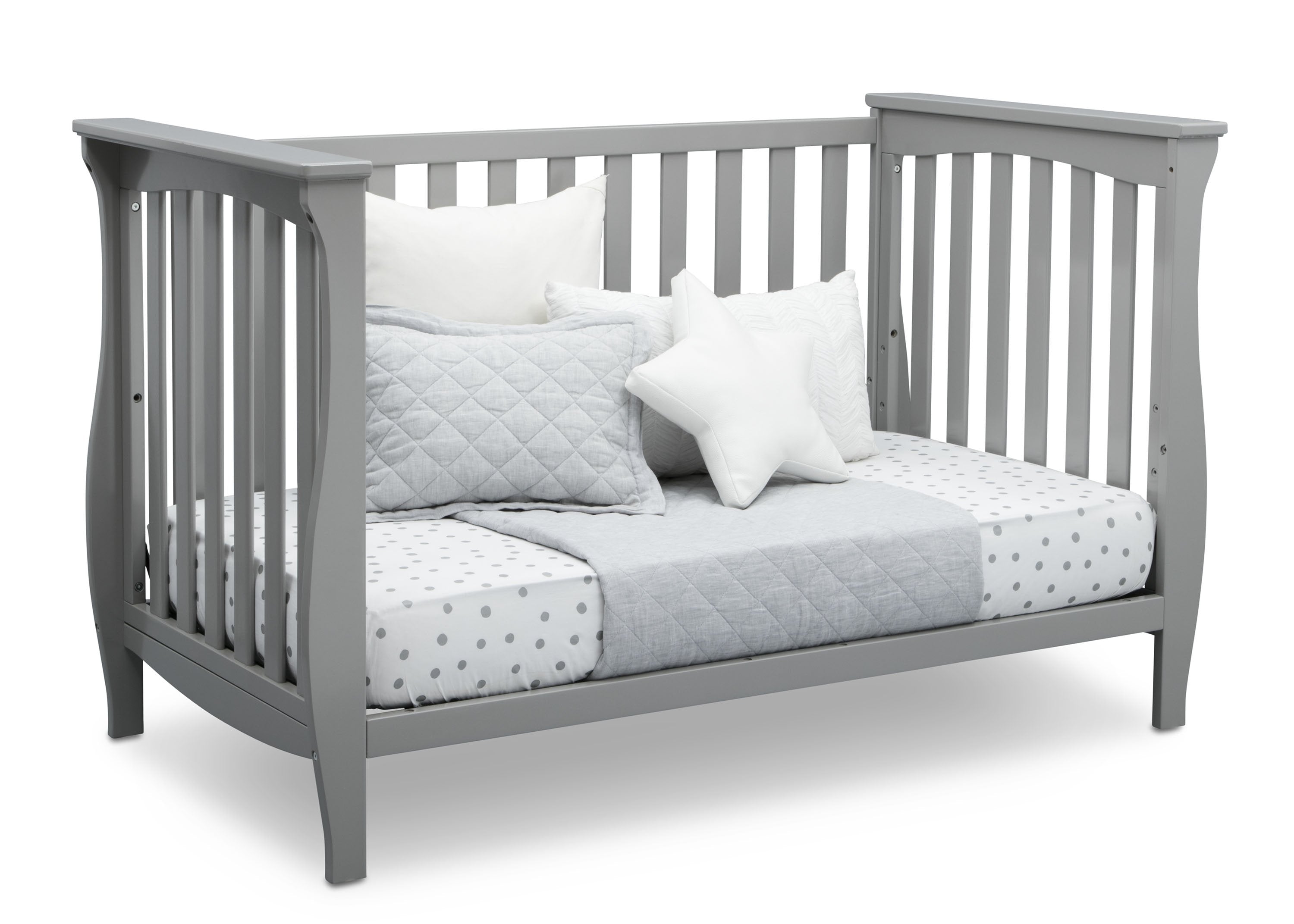 Lancaster 3-in-1 Convertible Baby Crib - White Nursery Furniture for Newborn to Toddler | Perfect for Modern Nurseries & Daycare Centers
