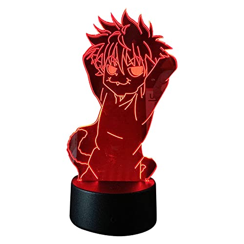 Anime Hunter X Killua Zoldyck 3D LED Night Light - 16 Color Remote Control, Perfect Gift for Kids & Anime Fans | Birthday Present, Bedroom Decor, Gaming Room Lighting