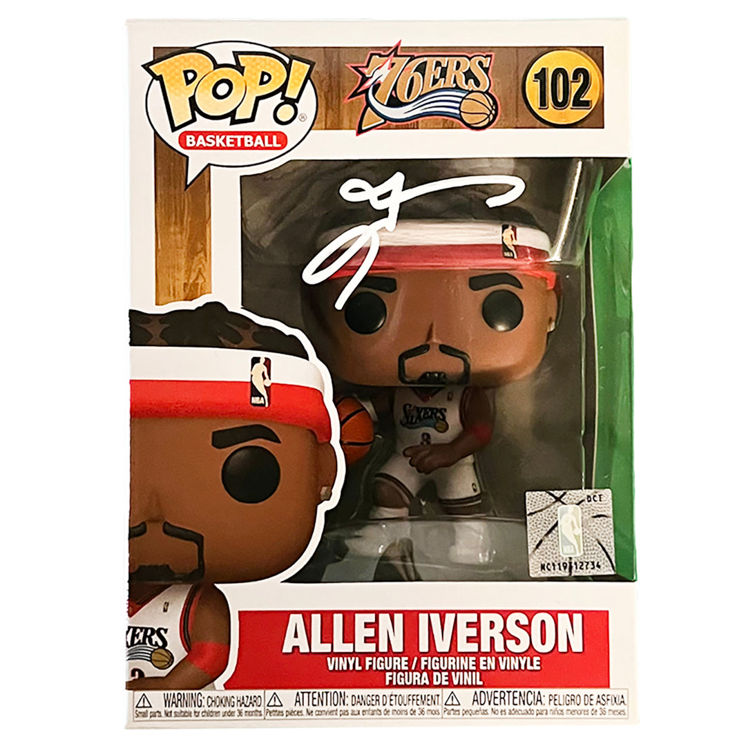 Authentic Allen Iverson Signed Philadelphia 76ers Funko POP Vinyl Figure - Beckett Certified - Perfect for NBA Collectors & 76ers Fans Display